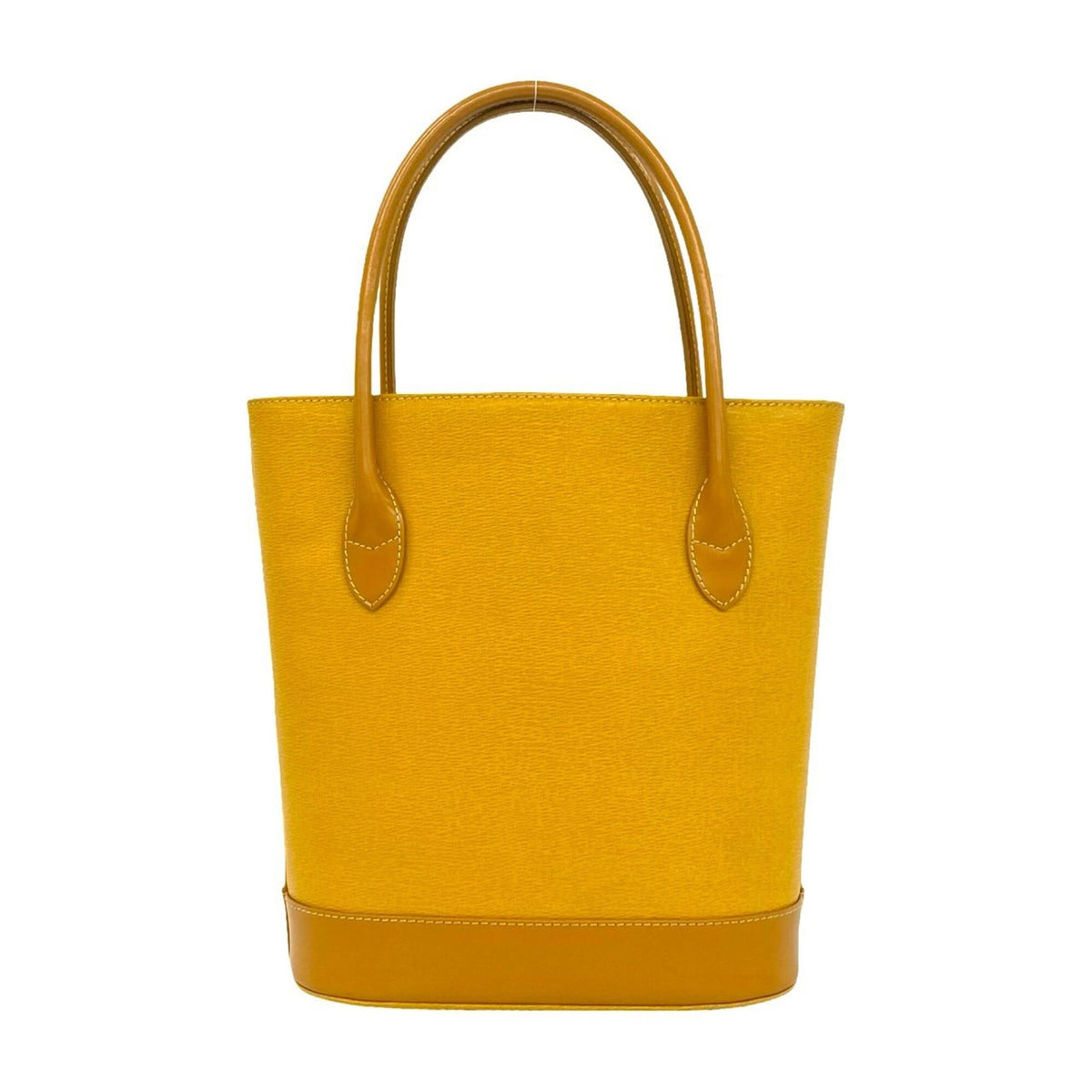Burberry Yellow Leather Handbag Tote Bag (Pre-Owned)