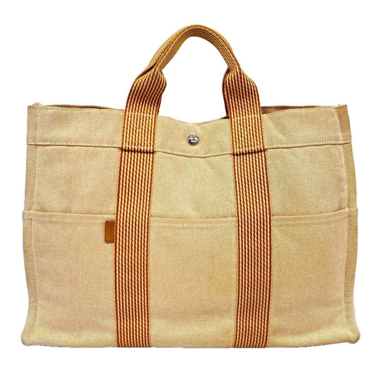 Hermes Orange Canvas Tote Bag (Pre-Owned)