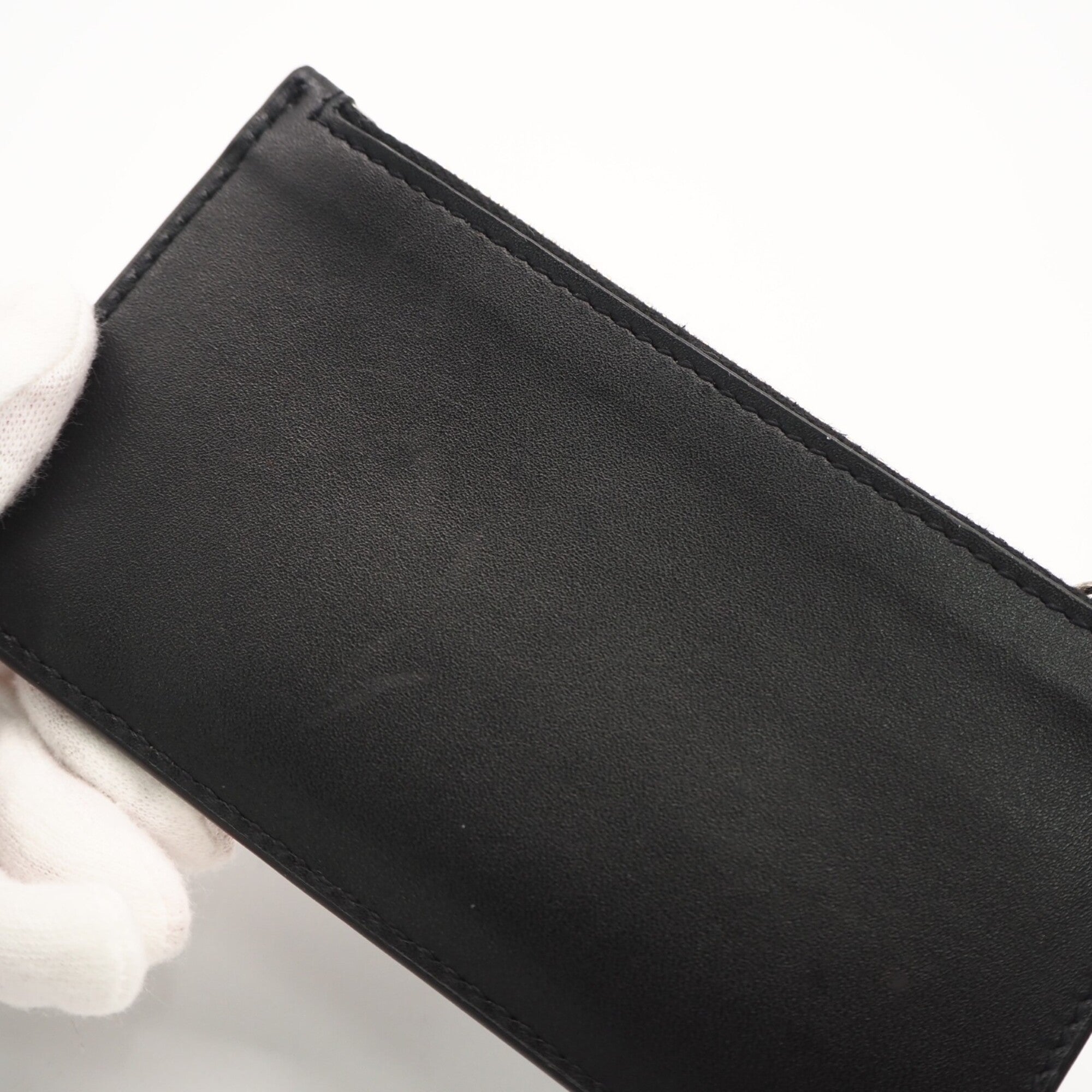 Yves Saint Laurent Black Leather Coin Purse/Coin Case (Pre-Owned)