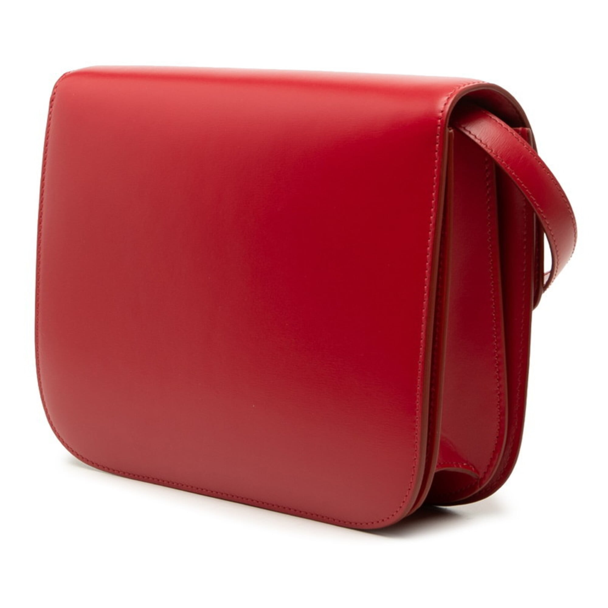 Celine Red Color Leather Shoulder Bag (Pre-Owned)