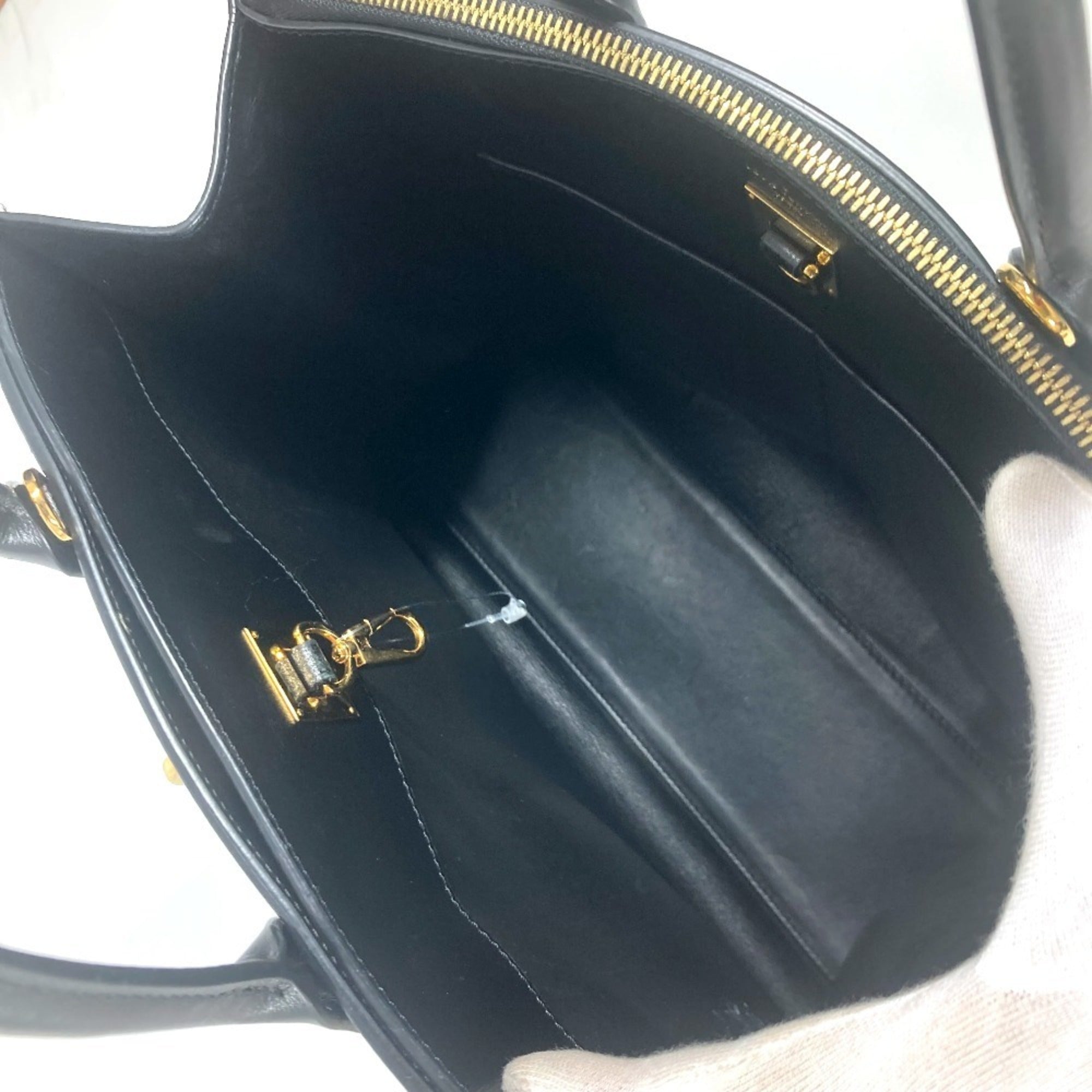 Louis Vuitton Black Noir Leather Handbag (Pre-Owned)