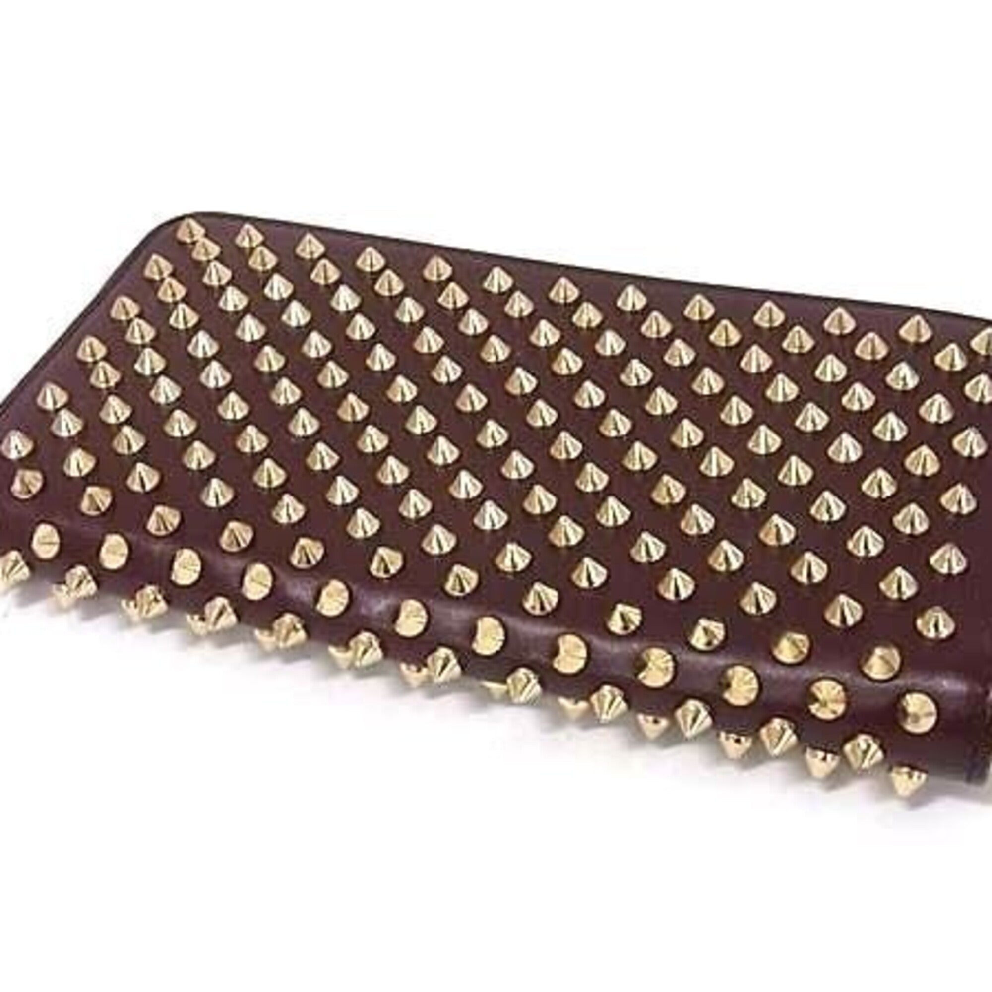 Christian Louboutin Bordeaux Leather Long Wallet (Bi-Fold) (Pre-Owned)