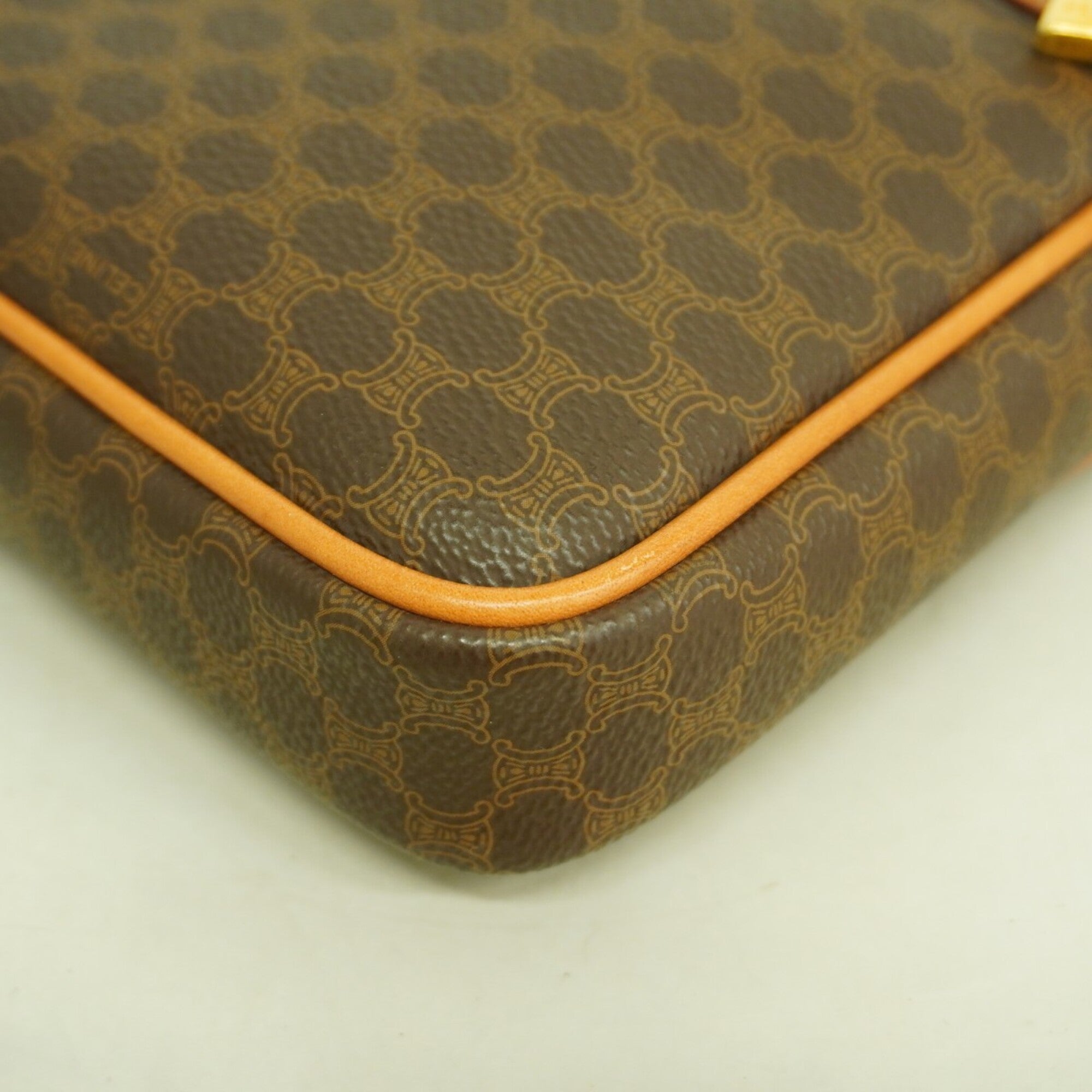 Celine Brown Pvc Clutch Bag (Pre-Owned)