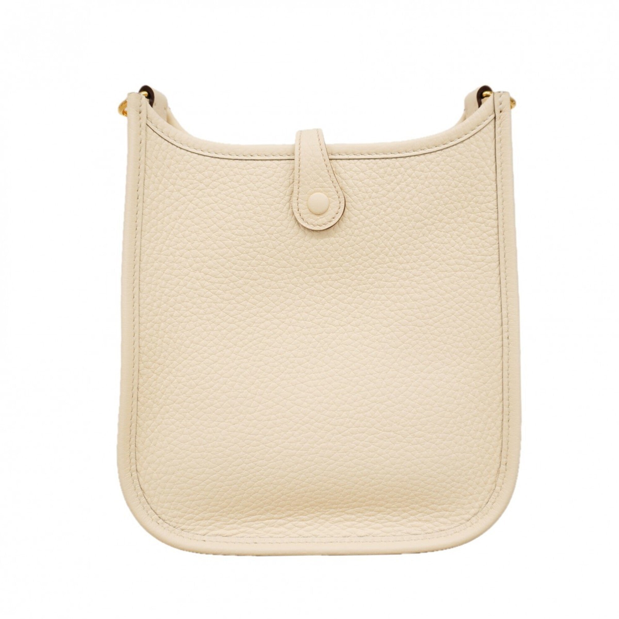 Hermes White Taurillon Clemence Leather Shoulder Bag (Pre-Owned)