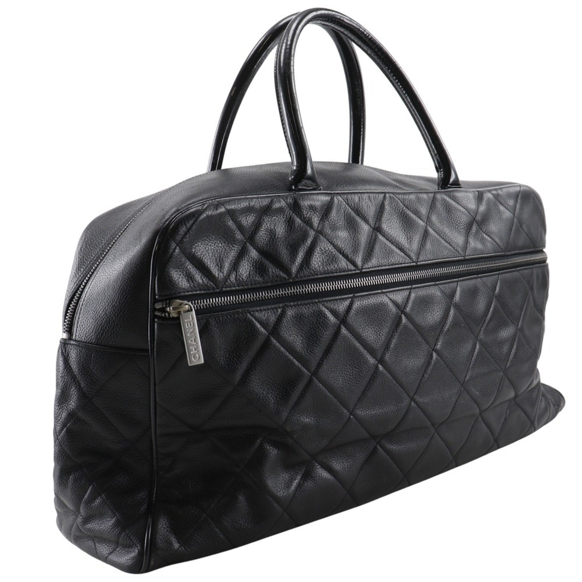 Chanel Black Leather Boston Bag (Pre-Owned)