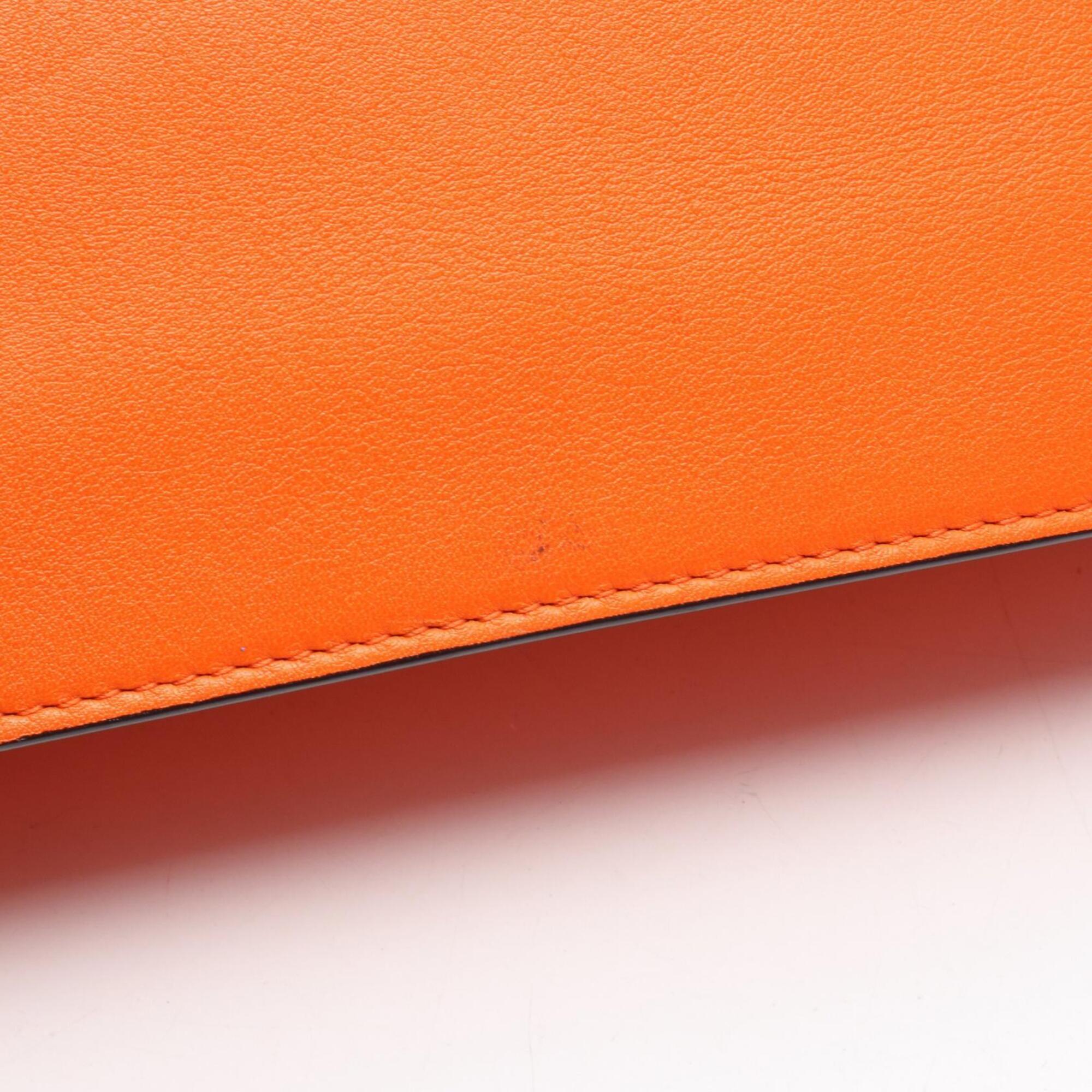 Celine Beige Orange Pink Leather Handbag Shoulder Bag (Pre-Owned)