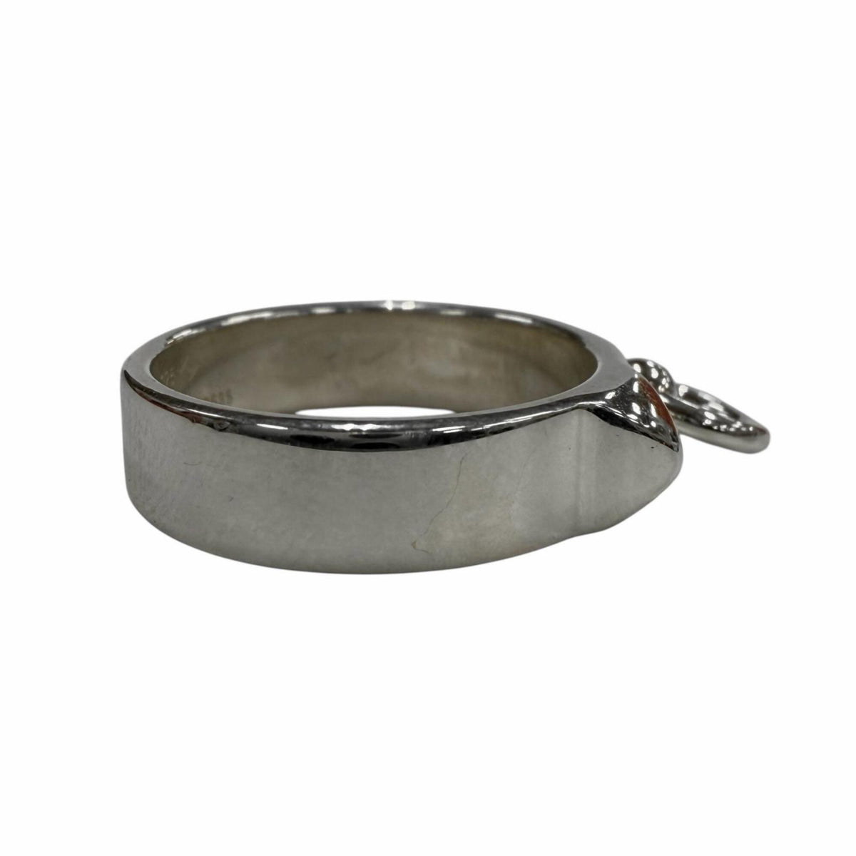 Hermes Silver Silver 925 Band Ring (Pre-Owned)
