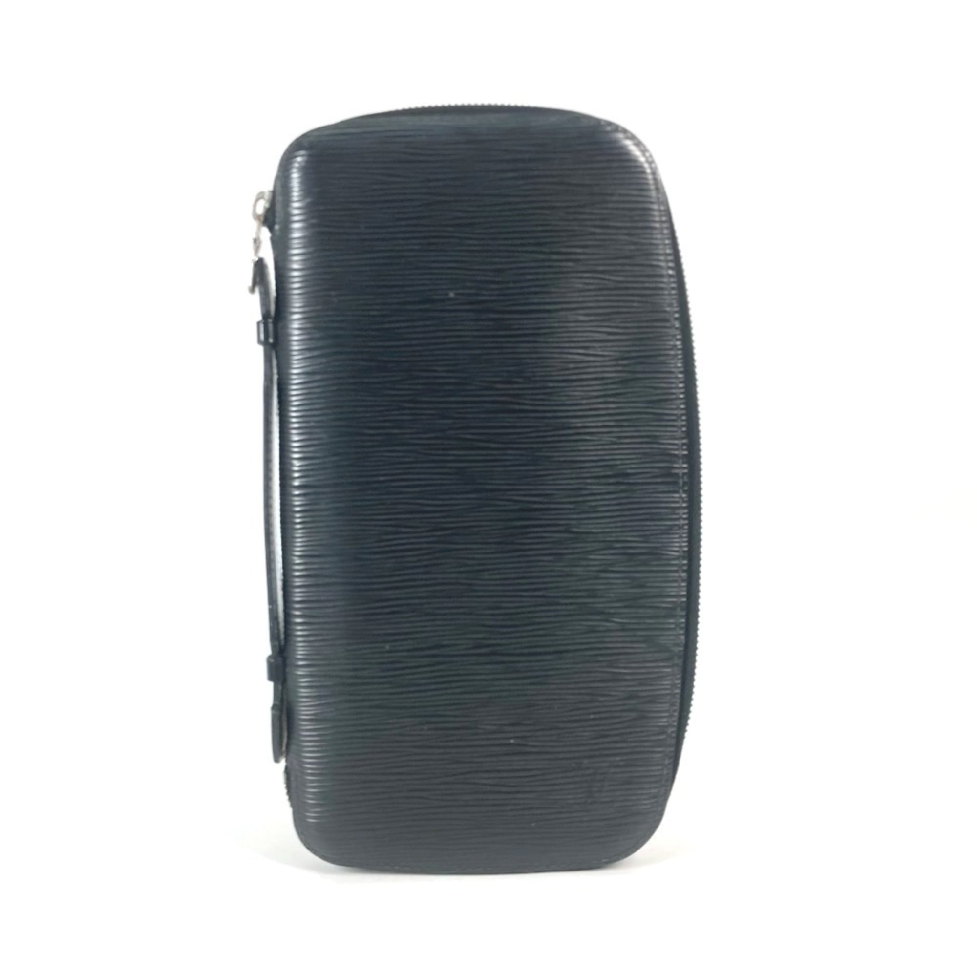 Louis Vuitton Epi Black Noir Epi Leather Clutch Bag Handbag (Pre-Owned)