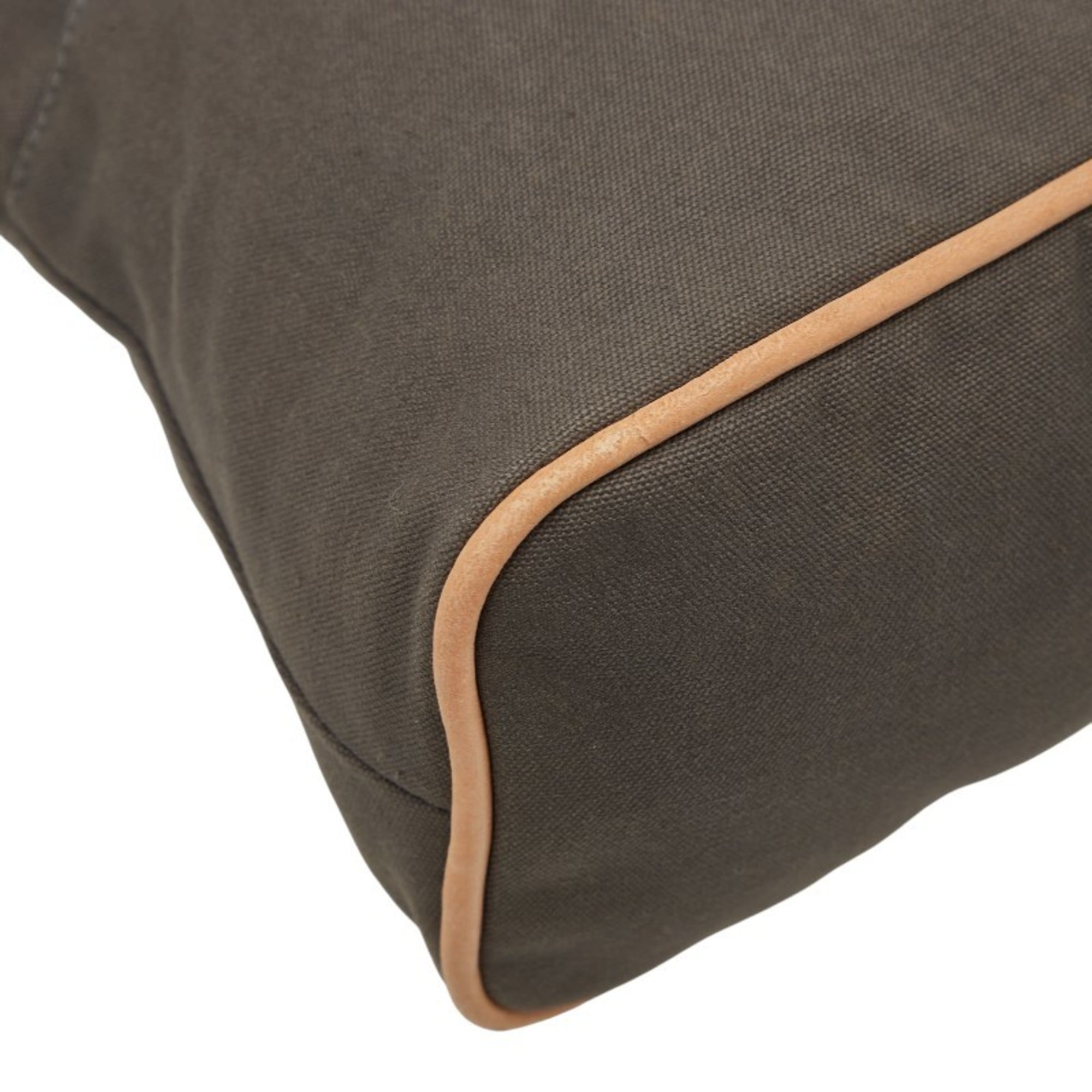 Hermes Gray Brown Cotton Pouch (Pre-Owned)
