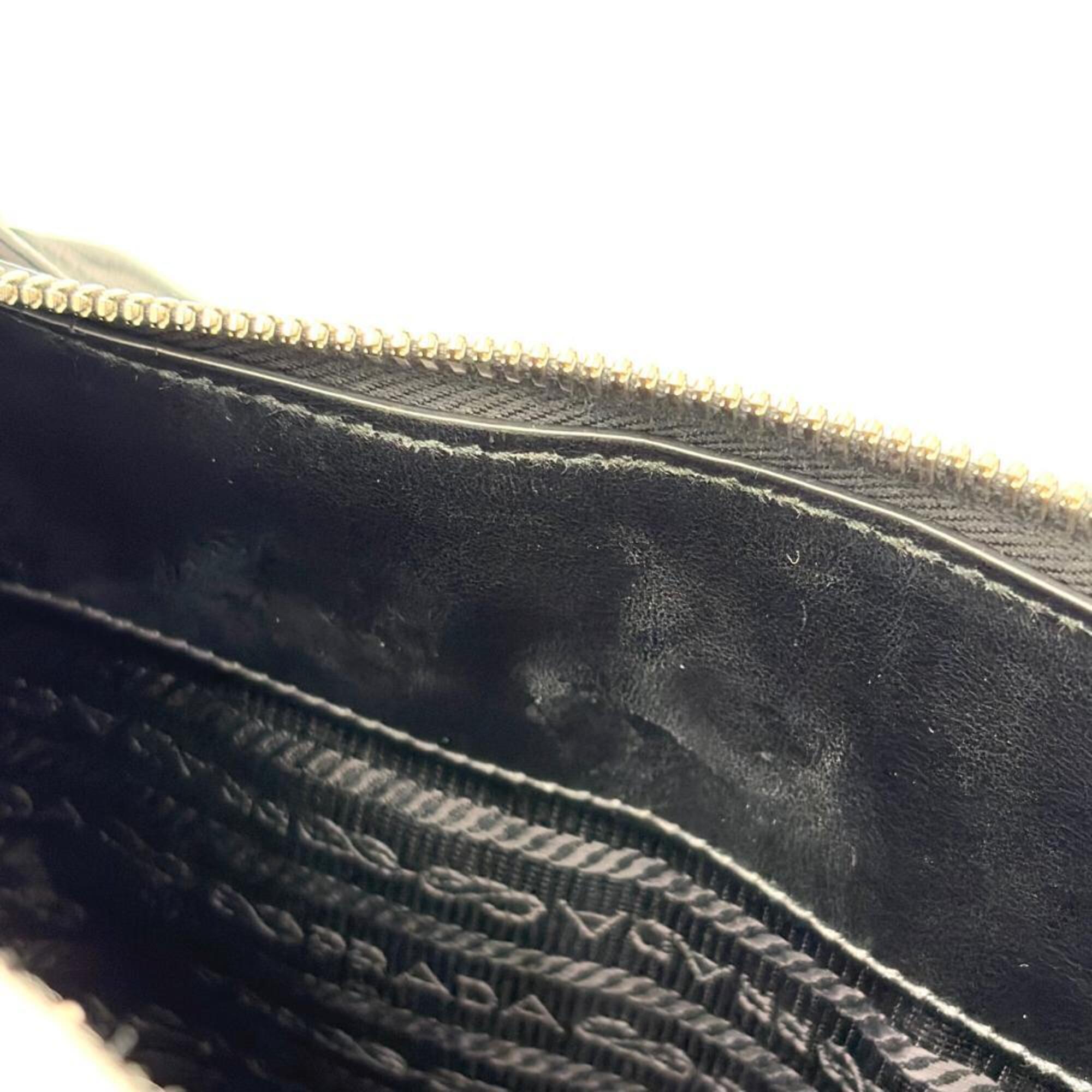 Prada Saffiano Black Saffiano Crossbody Bag Shoulder Bag (Pre-Owned)