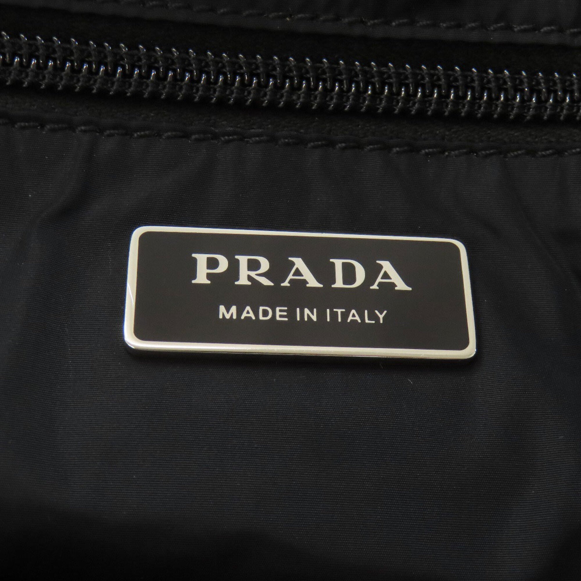 Prada Red Color Nylon Tote Bag (Pre-Owned)