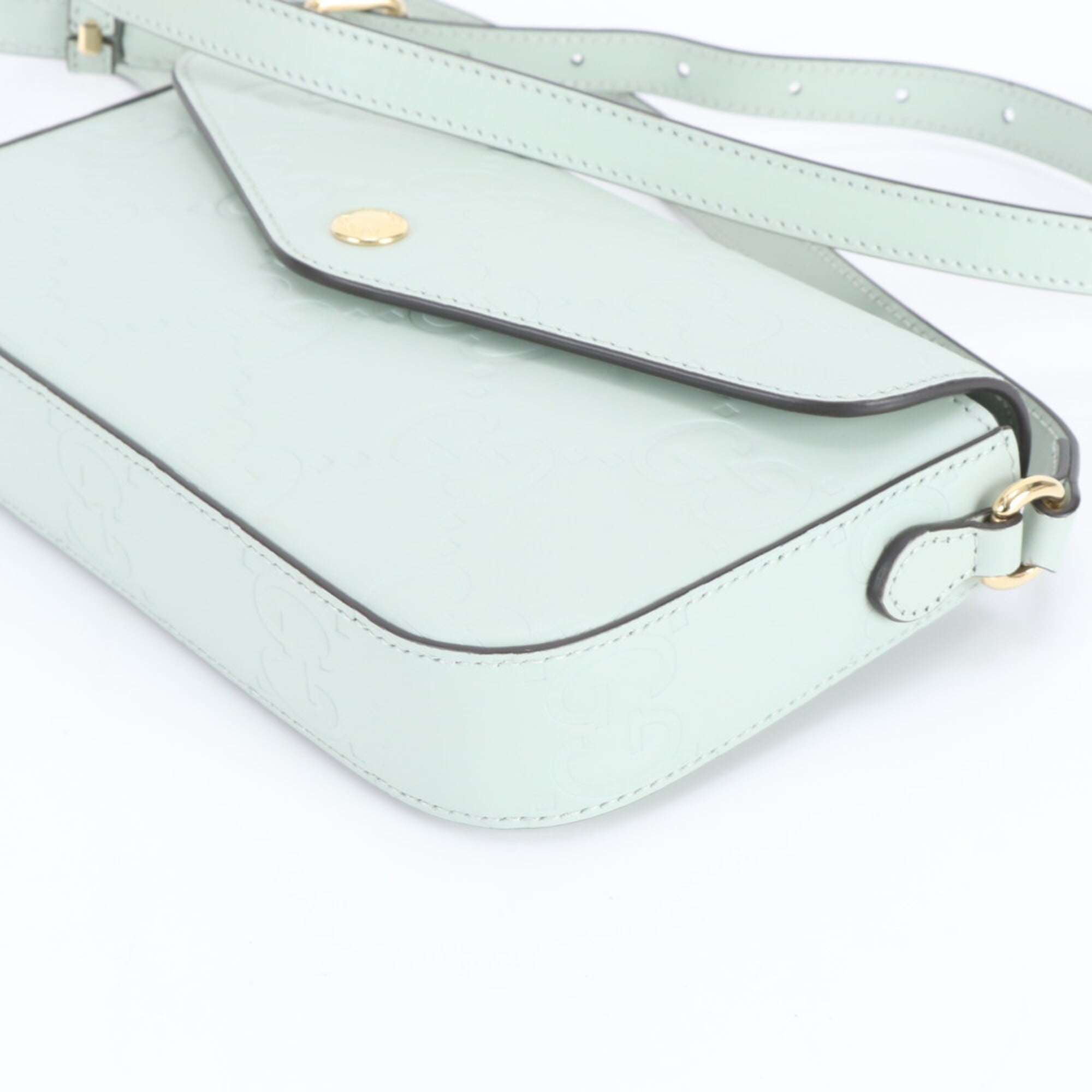 Gucci Emerald Green Leather Shoulder Bag Tote Bag (Pre-Owned)