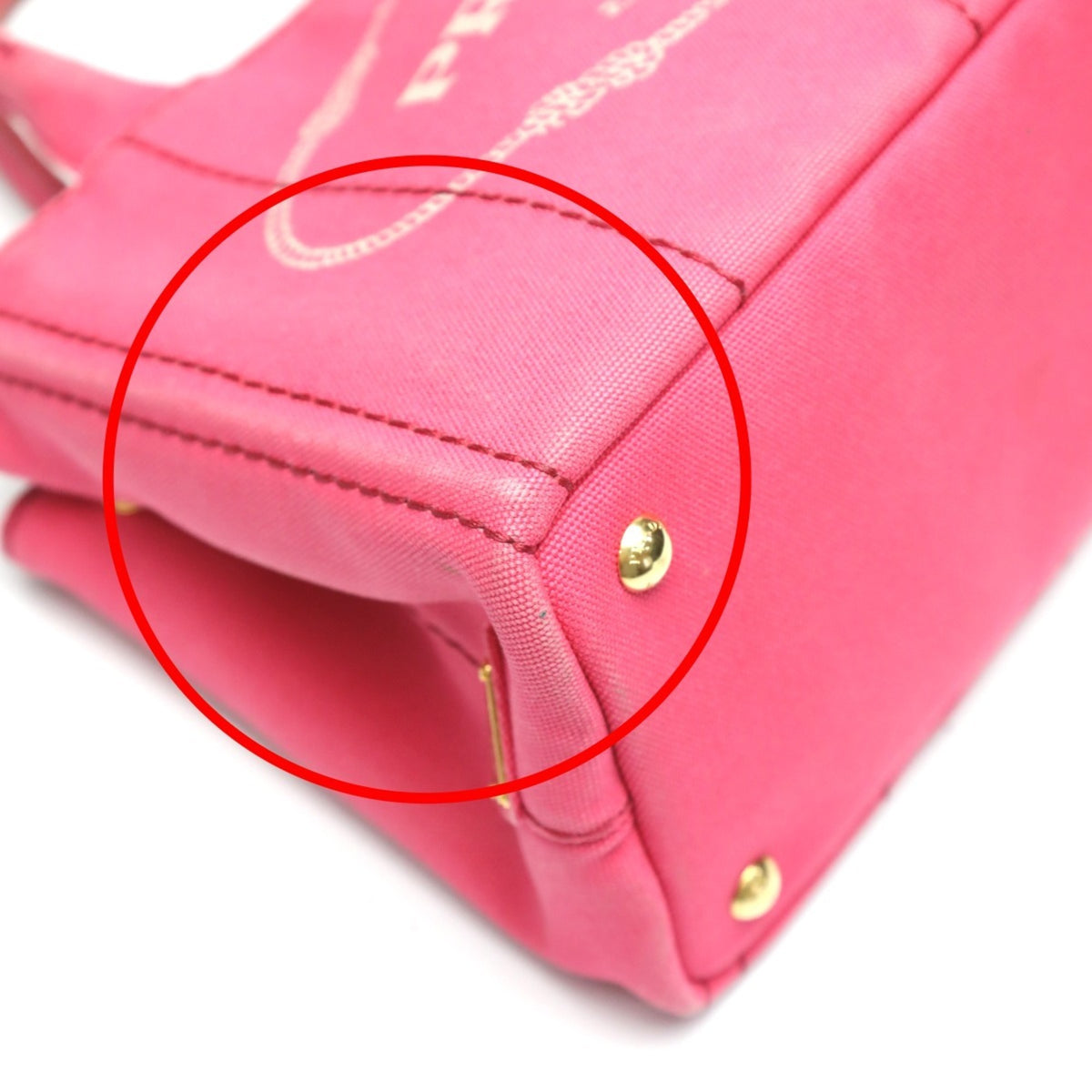 Prada Pink Canvas Tote Bag (Pre-Owned)