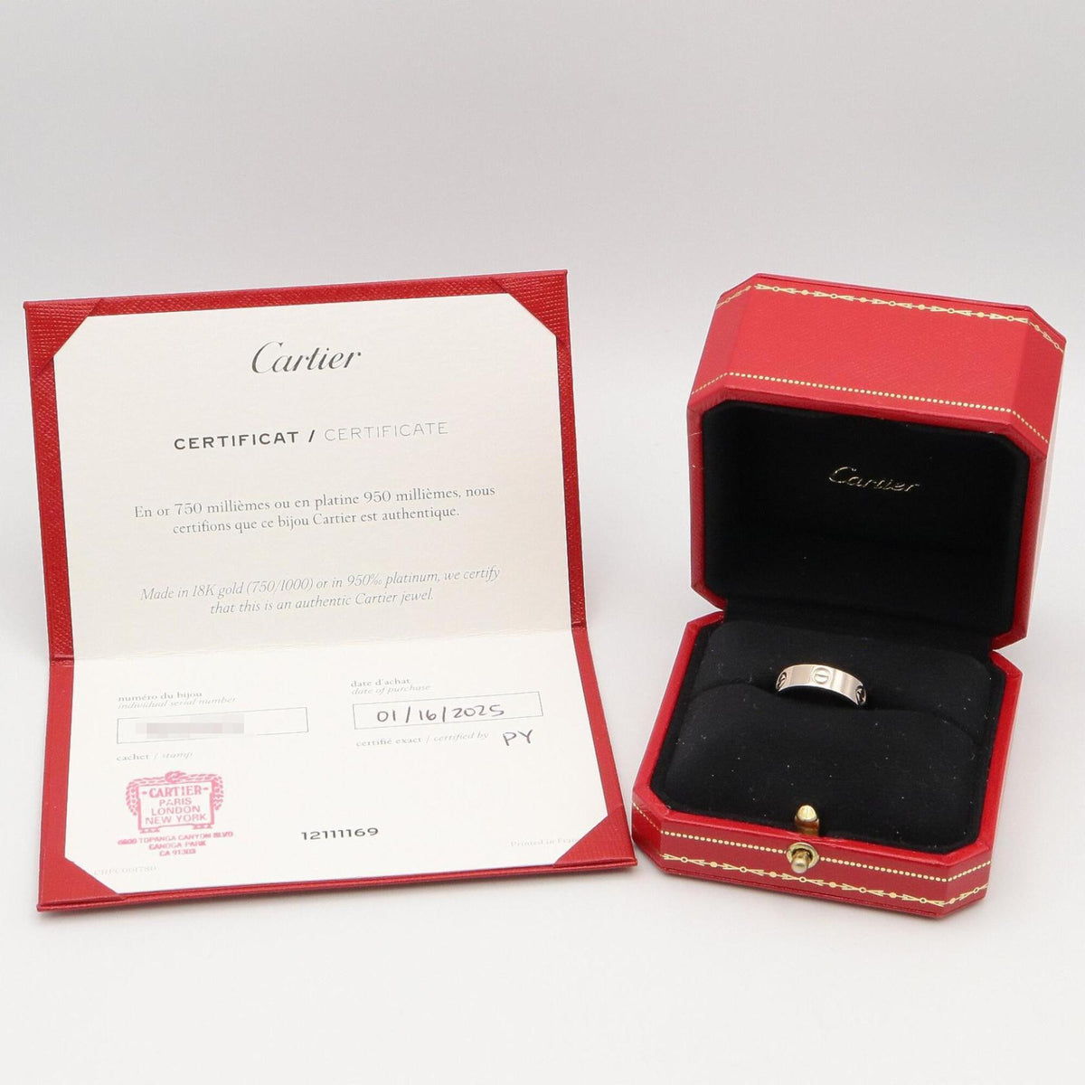 Cartier Silver White Gold (18K) Band Ring (Pre-Owned)