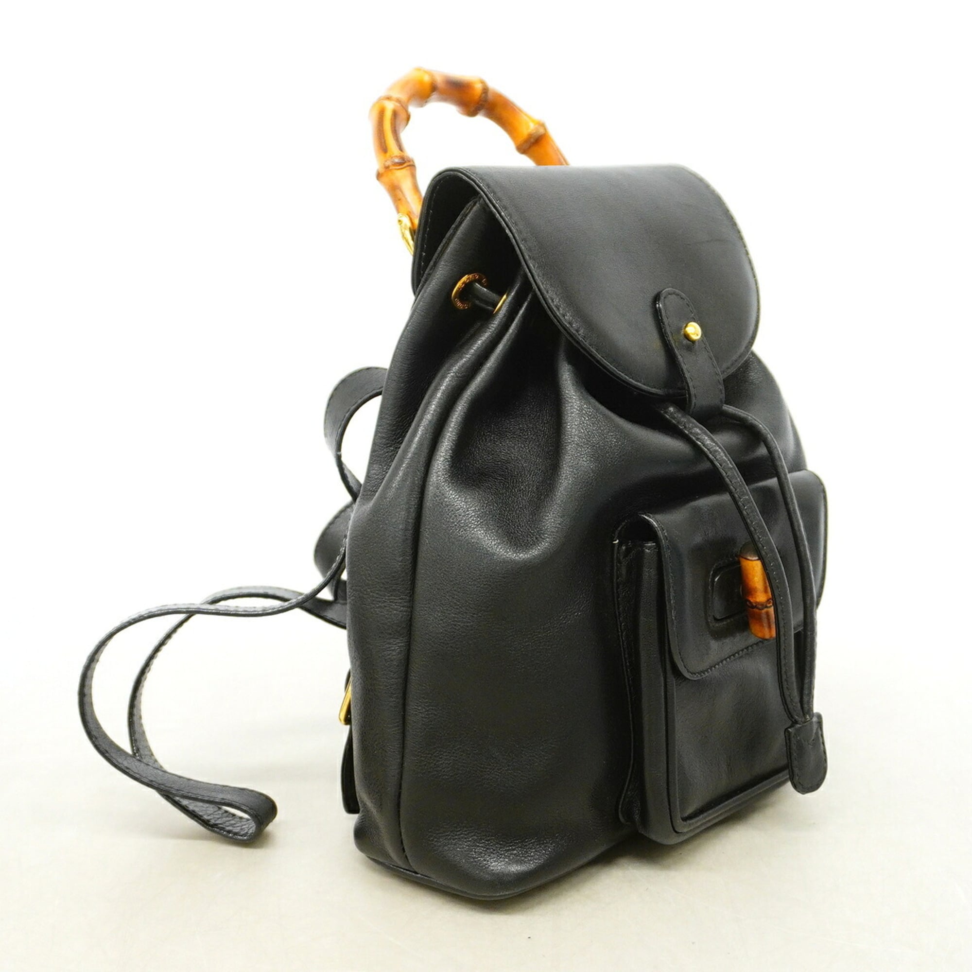 Gucci Black Leather Backpack (Pre-Owned)
