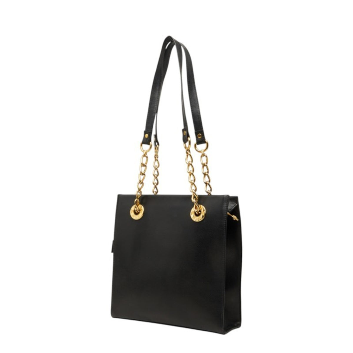 Mcm Black Leather Shoulder Bag Tote Bag (Pre-Owned)