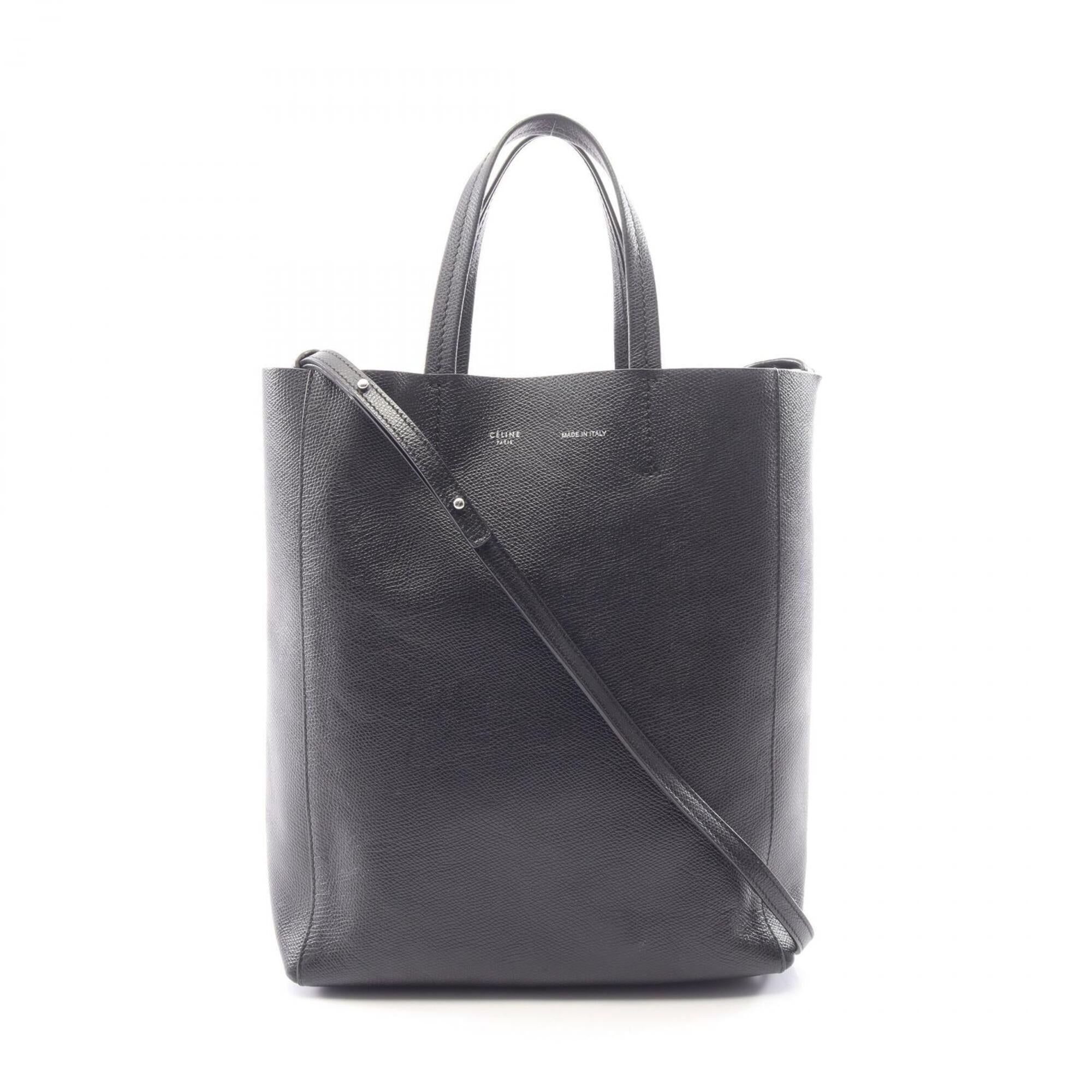 Celine Black Leather Handbag Tote Bag (Pre-Owned)