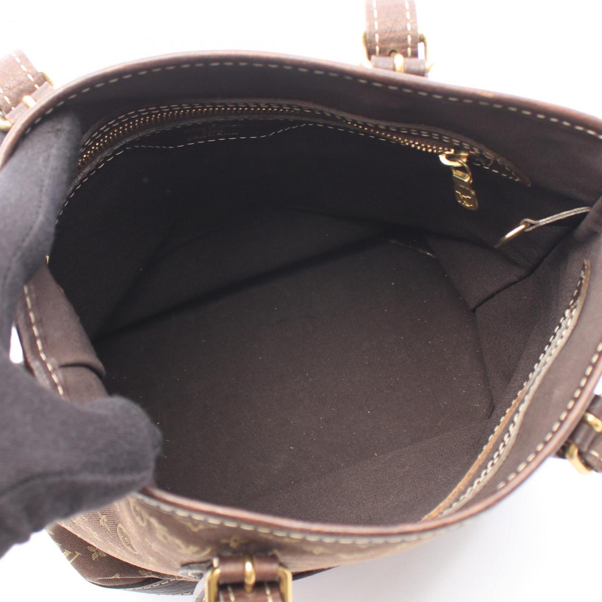 Louis Vuitton Brown Ebene Monogram Mini Lin Canvas Leather Handbag Tote Bag (Pre-Owned)