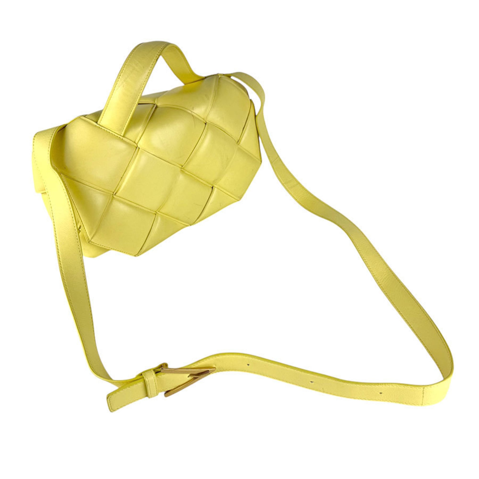 Bottega Veneta Yellow Leather Shoulder Bag (Pre-Owned)