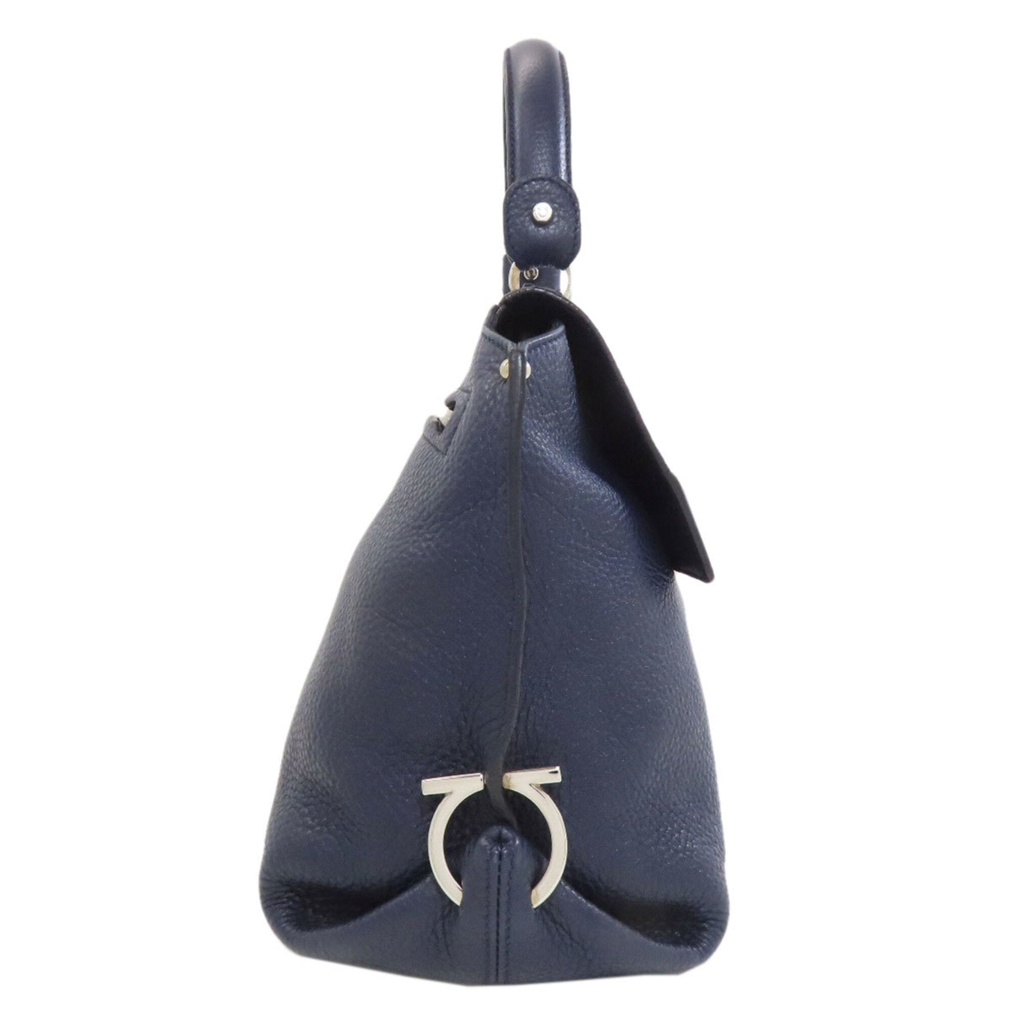 Salvatore Ferragamo Navy Leather Handbag (Pre-Owned)
