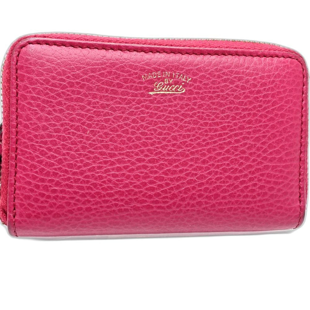 Gucci Pink Leather Coin Purse/Coin Case (Pre-Owned)
