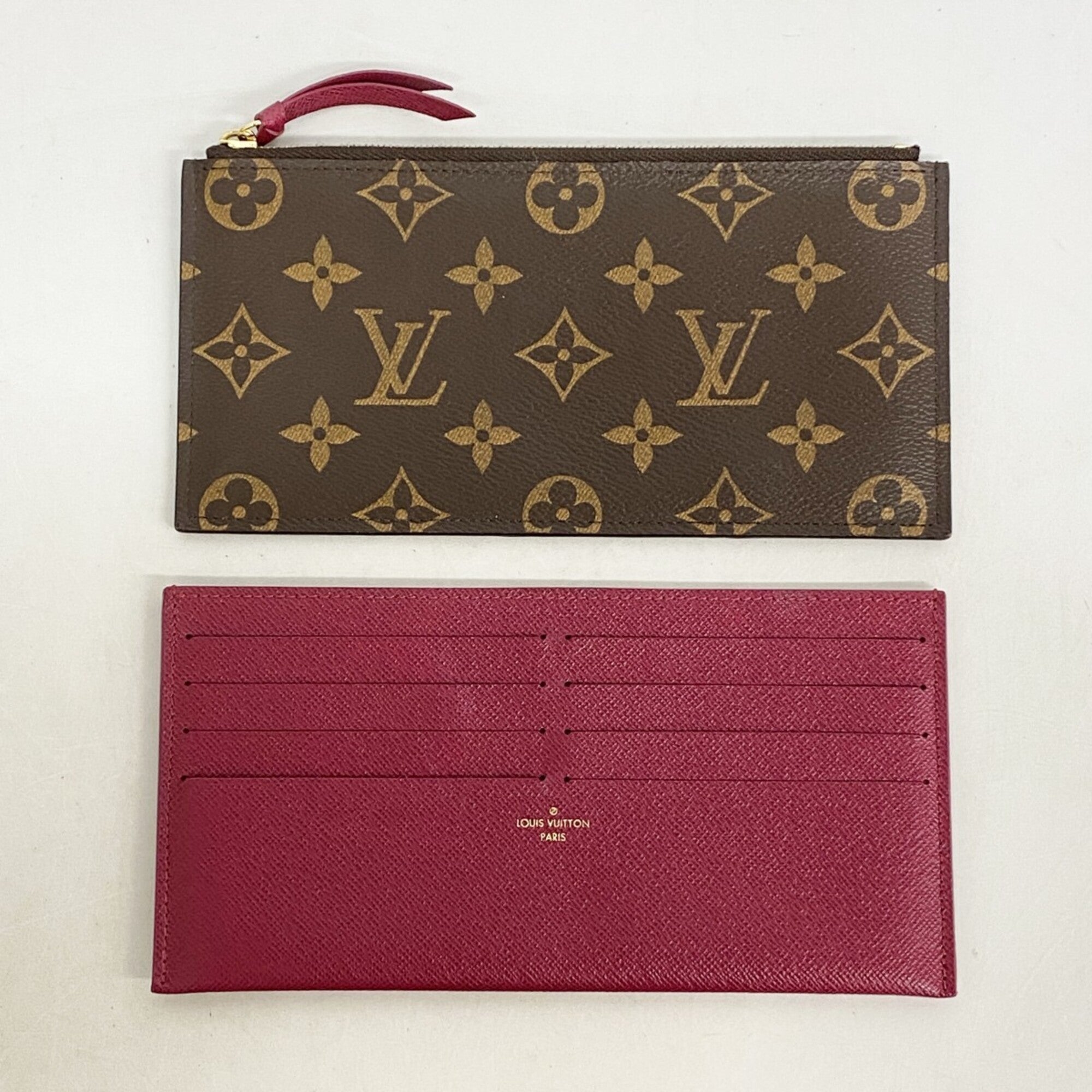 Louis Vuitton Brown Fuchsia Chain/Shoulder Wallet (Pre-Owned)
