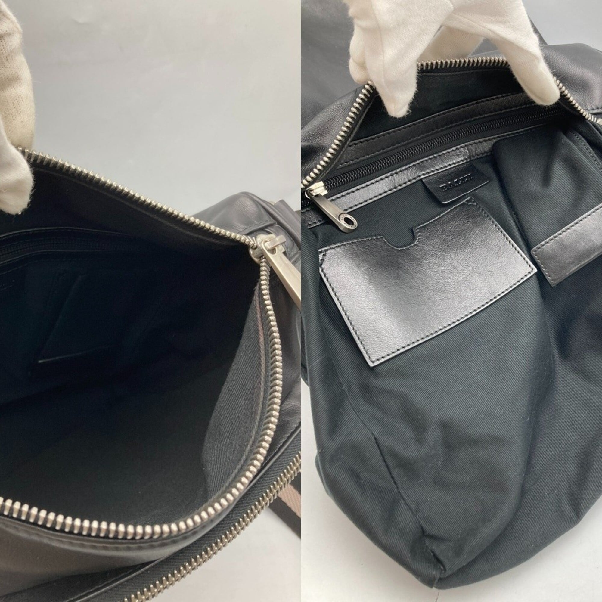 Bally Black Leather Shoulder Bag (Pre-Owned)