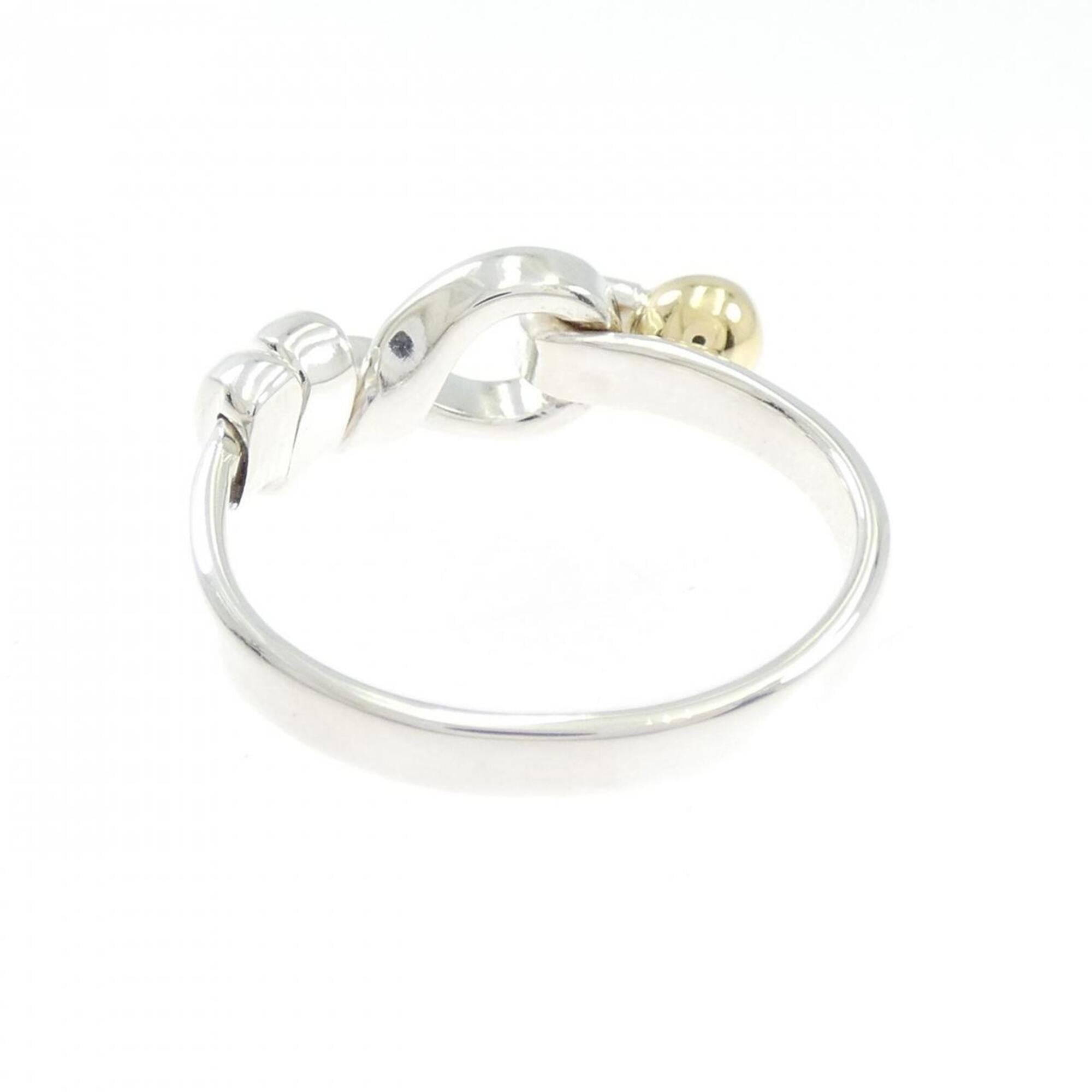 Tiffany Silver Yellow Gold Yellow Gold (18K) Silver 925 Band Ring (Pre-Owned)