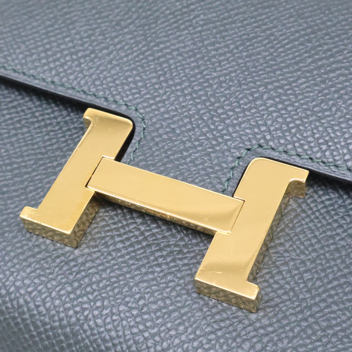 Hermes Vert Fonce Epsom Leather Clutch Bag Shoulder Bag (Pre-Owned)