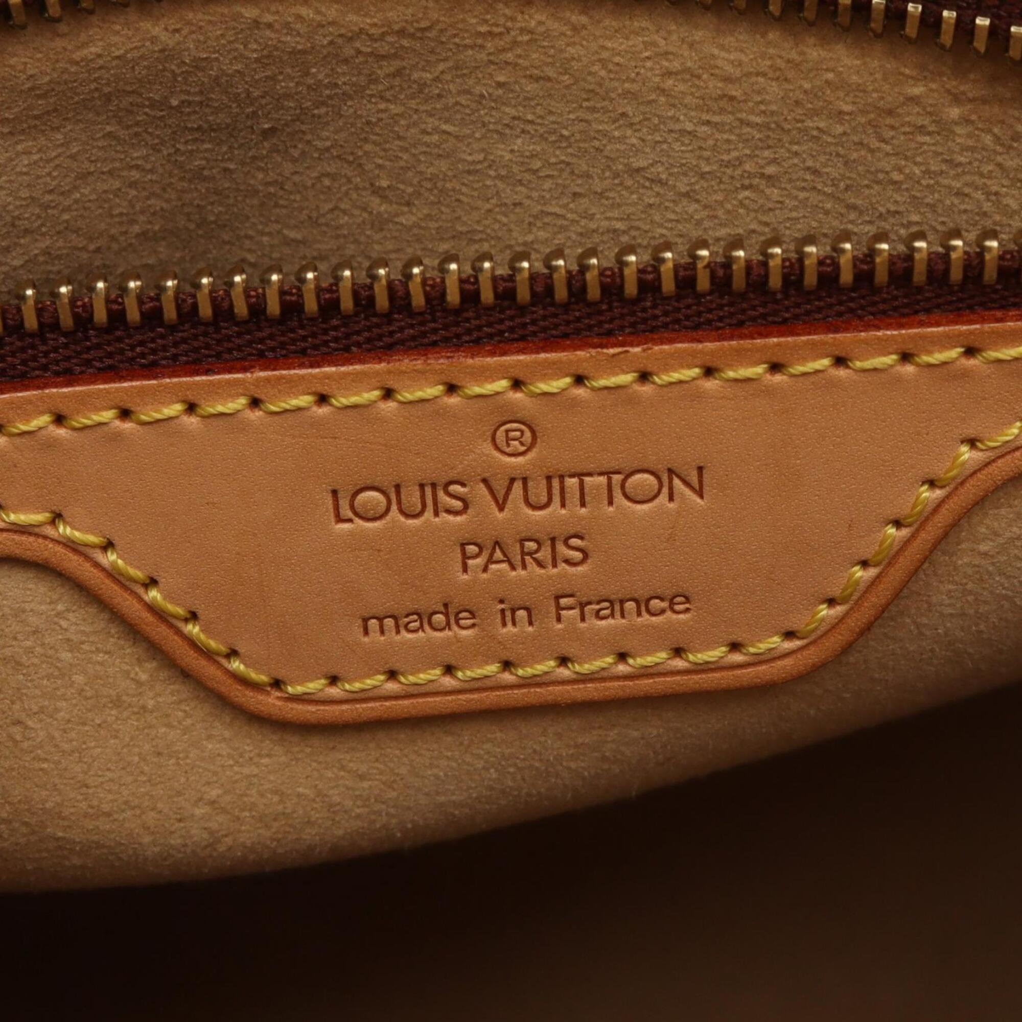 Louis Vuitton Brown Monogram Coated Canvas Leather Handbag Shoulder Bag (Pre-Owned)