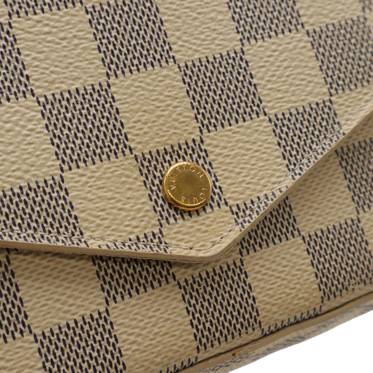 Louis Vuitton Damier Azur Ivory Damier Azur Clutch Bag Pochette Shoulder Bag (Pre-Owned)