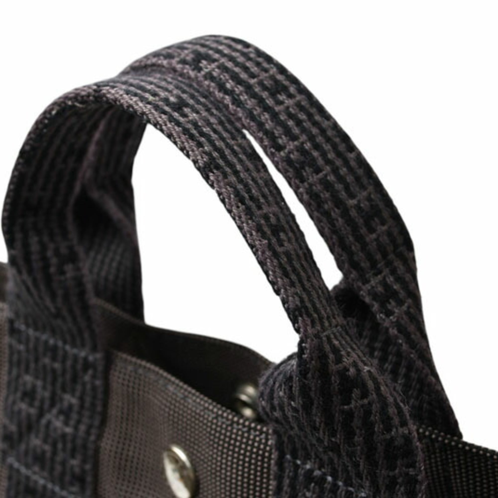Hermes Her Line Gray Nylon Handbag Tote Bag (Pre-Owned)