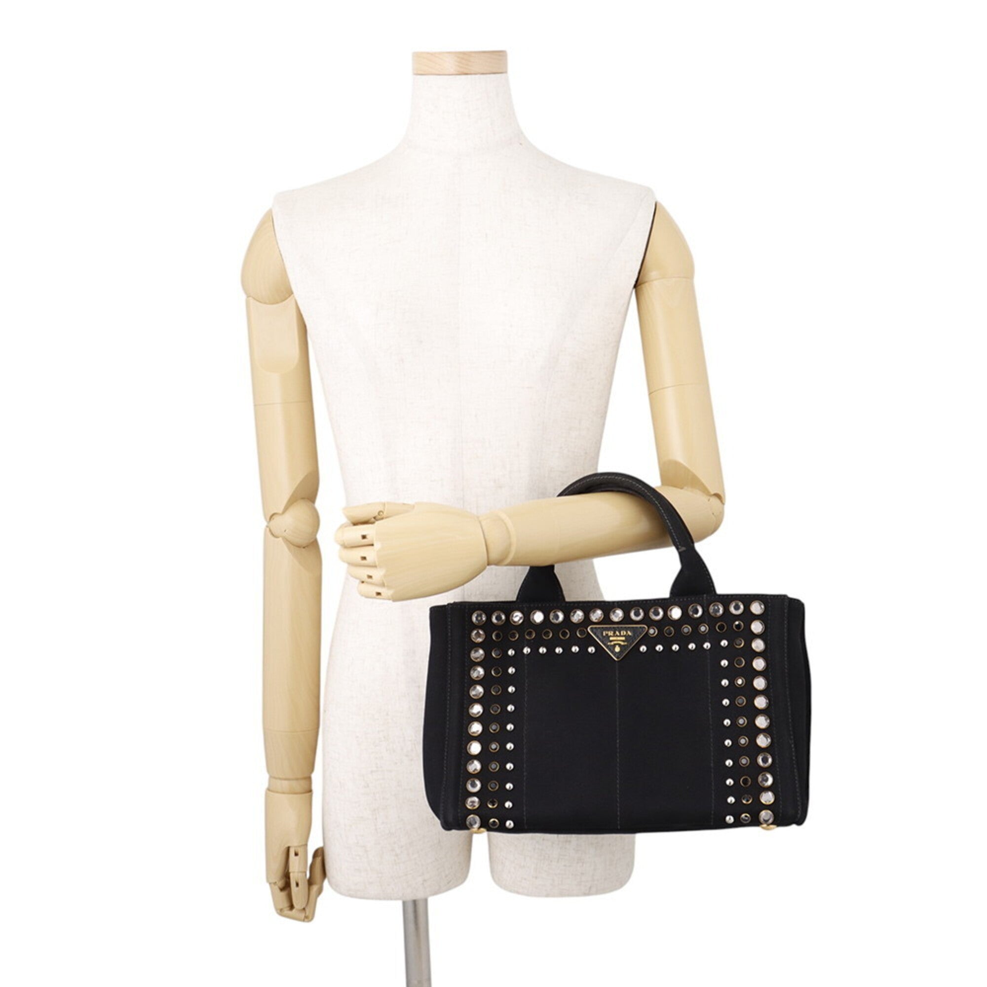 Prada Black Canvas Tote Bag (Pre-Owned)
