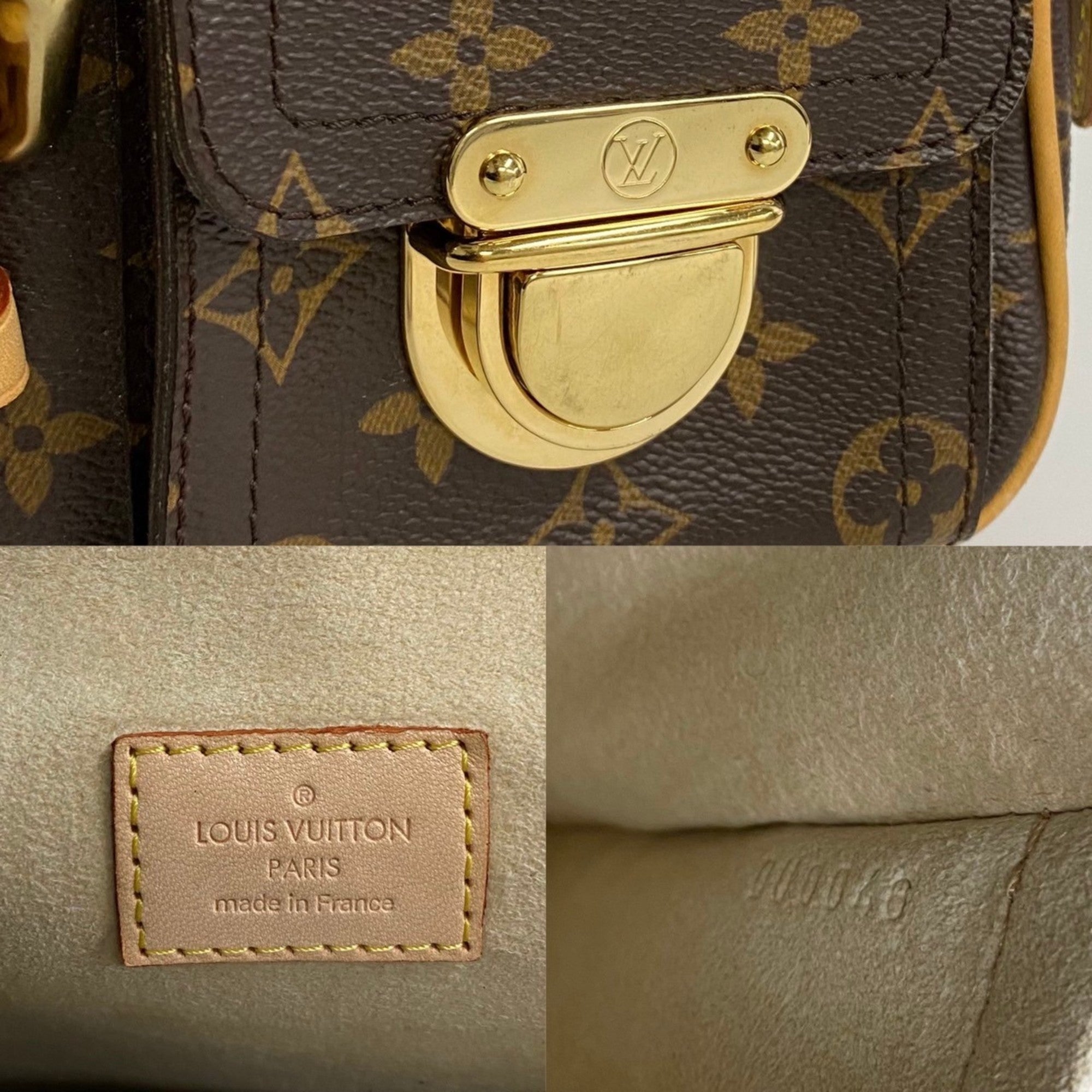 Louis Vuitton Brown Gold Leather Pvc Shoulder Bag Tote Bag (Pre-Owned)