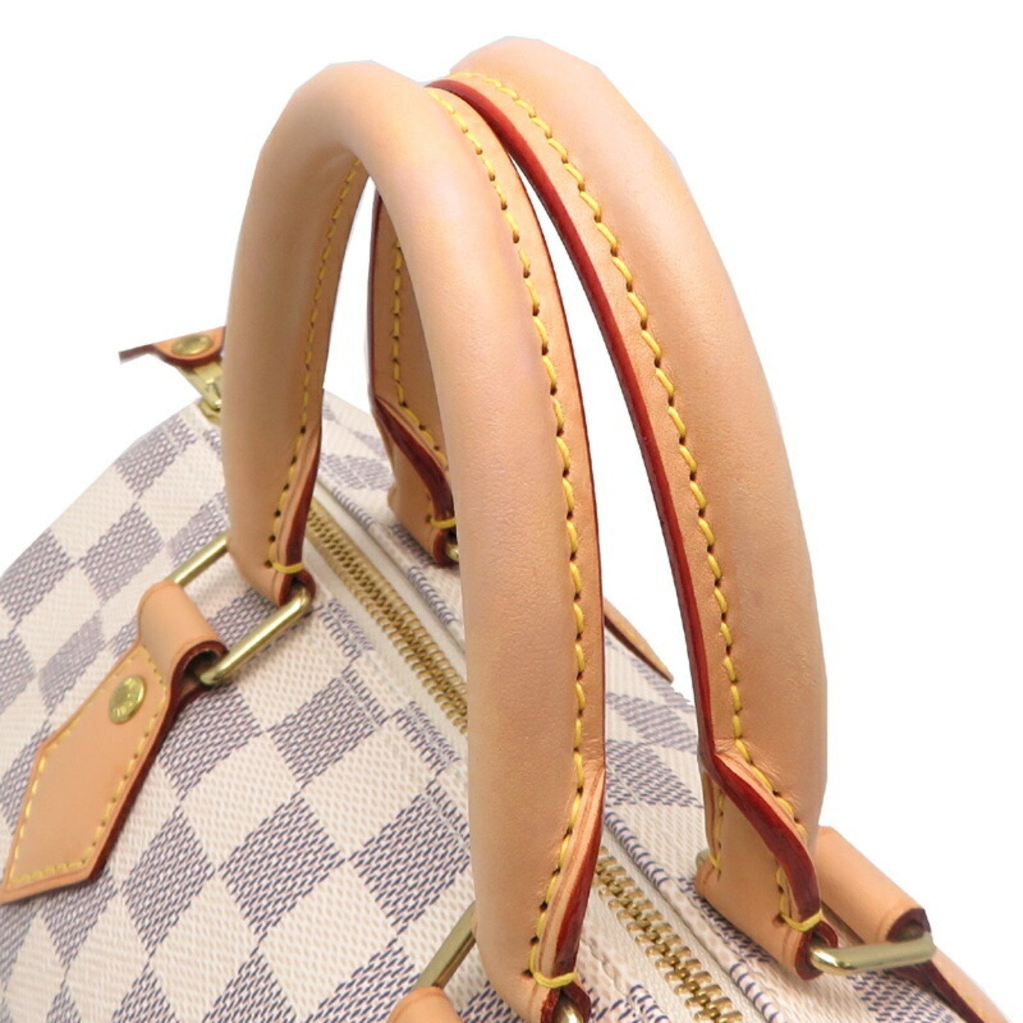 Louis Vuitton White Damier Azur Boston Bag (Pre-Owned)