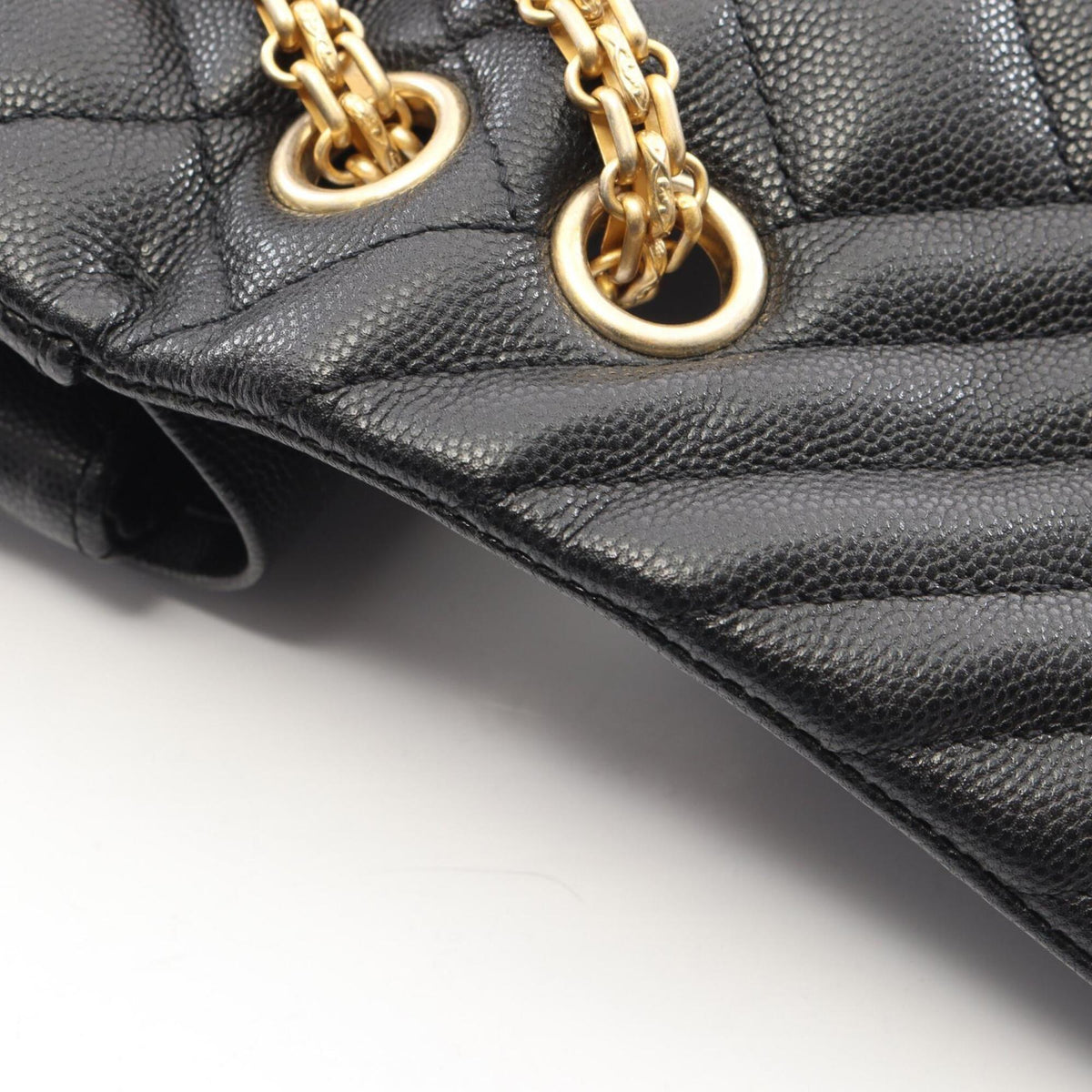 Chanel Black Grained Calfskin Handbag Shoulder Bag (Pre-Owned)