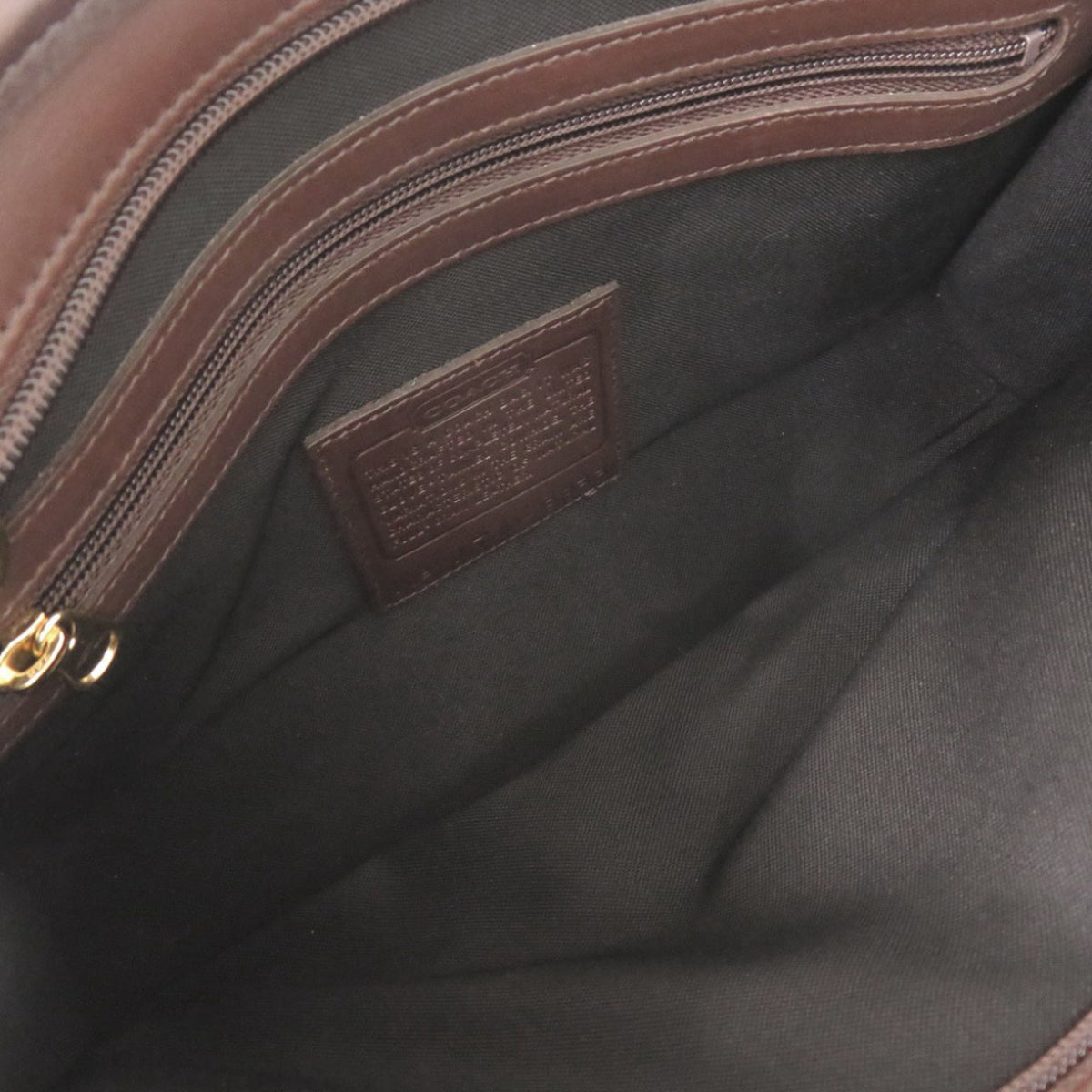 Coach Dark Brown Leather Clutch Bag (Pre-Owned)
