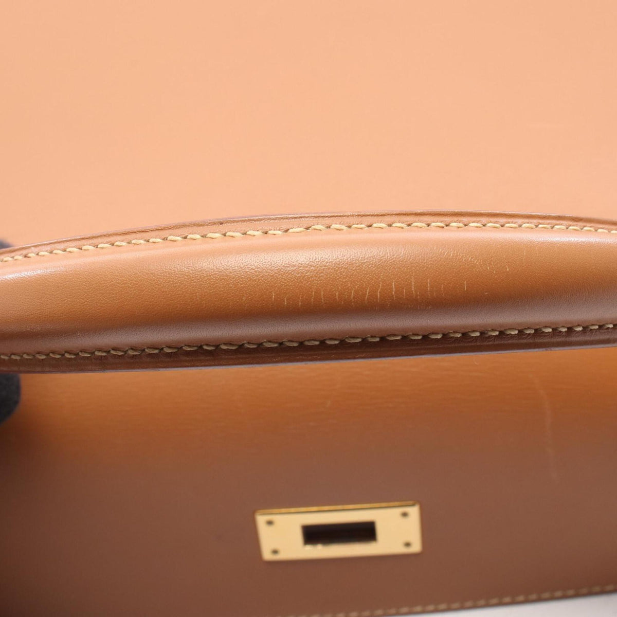 Hermes Brown Natural Chamonix Leather Handbag (Pre-Owned)