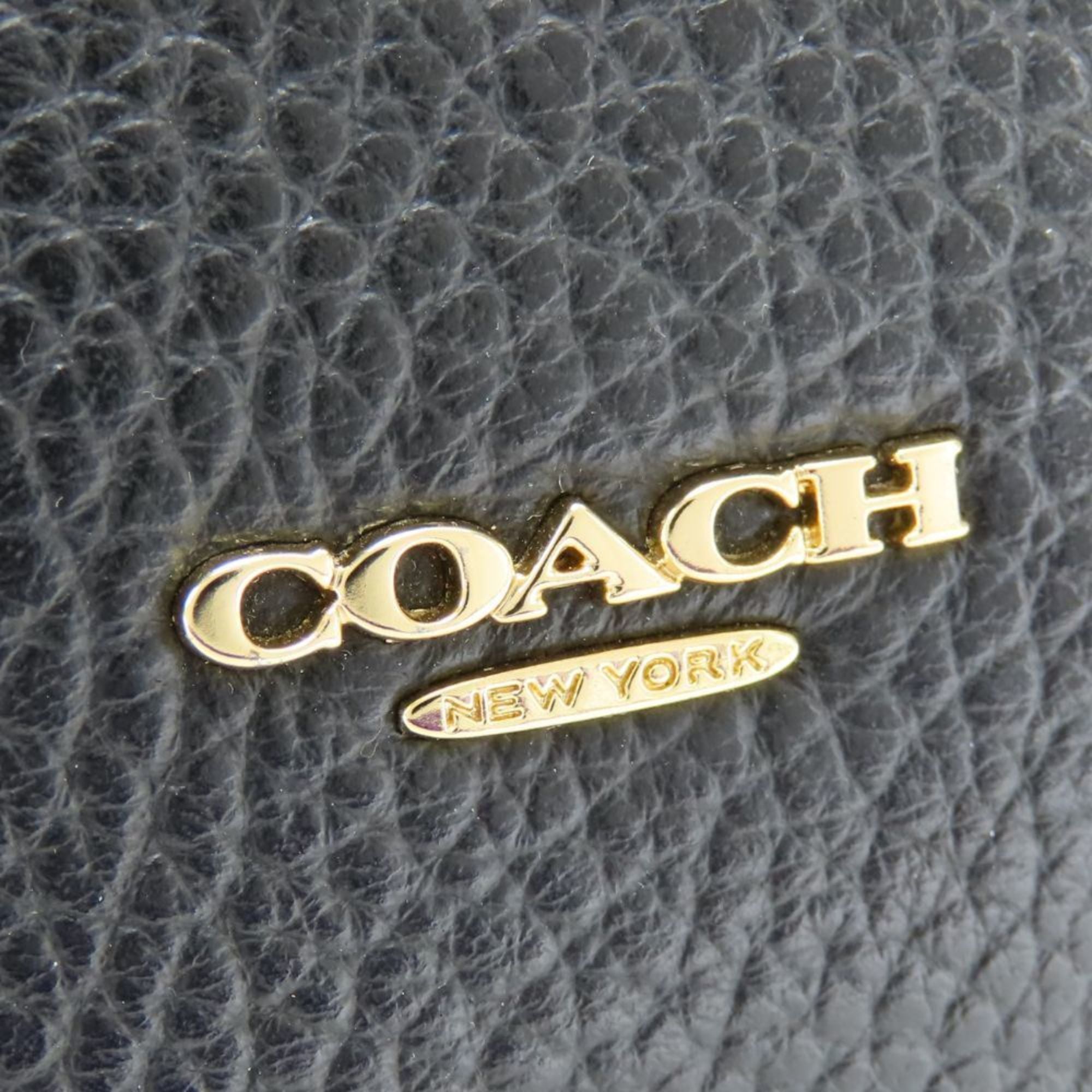 Coach Black Leather Handbag Shoulder Bag (Pre-Owned)