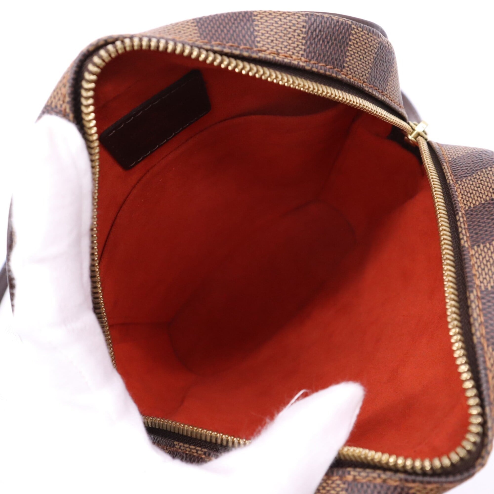 Louis Vuitton Damier Beige Brown Coated Canvas Leather Shoulder Bag (Pre-Owned)
