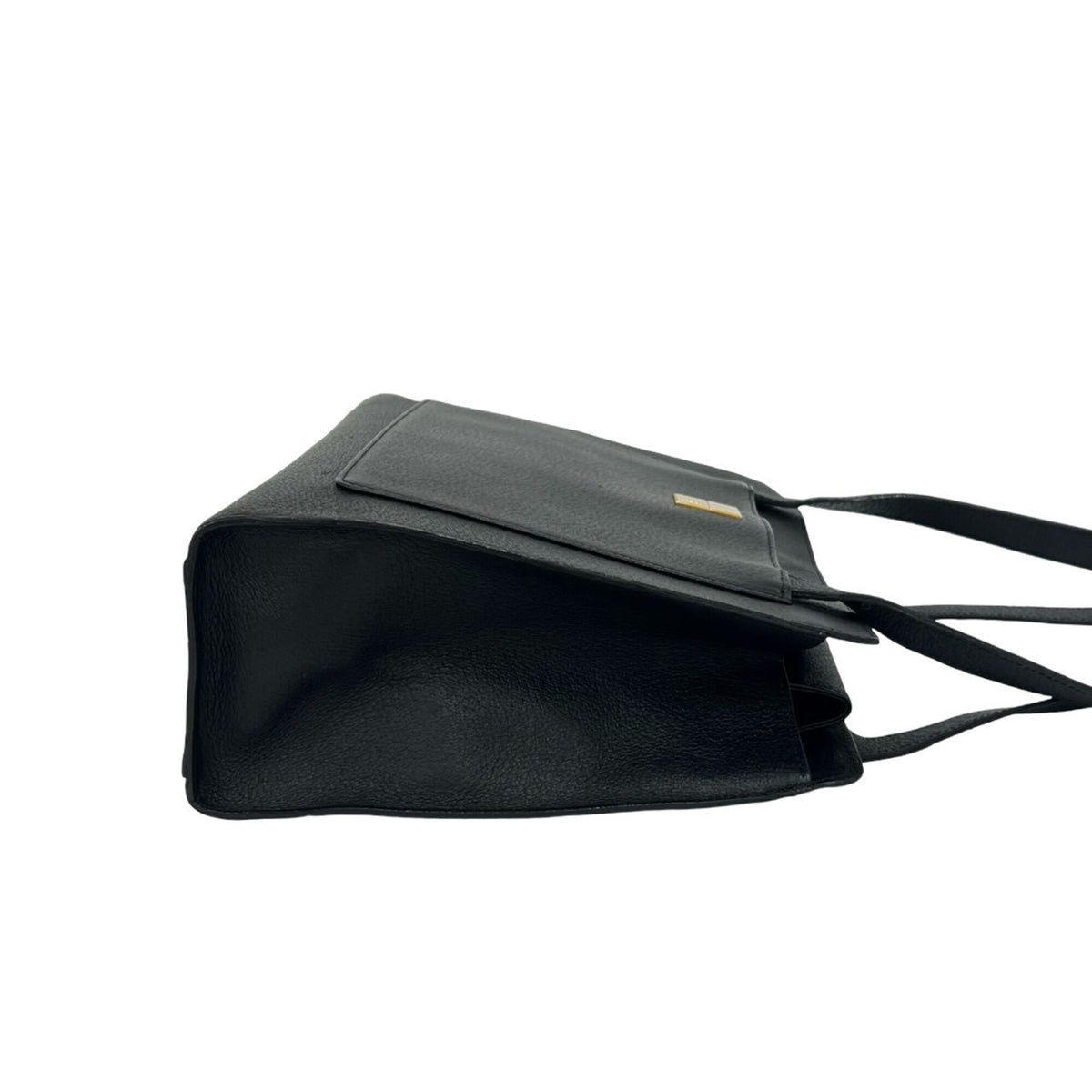 Yves Saint Laurent Black Leather Shoulder Bag Tote Bag (Pre-Owned)