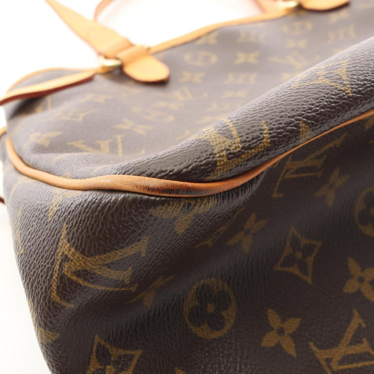 Louis Vuitton Brown Monogram Coated Canvas Leather Handbag Shoulder Bag (Pre-Owned)