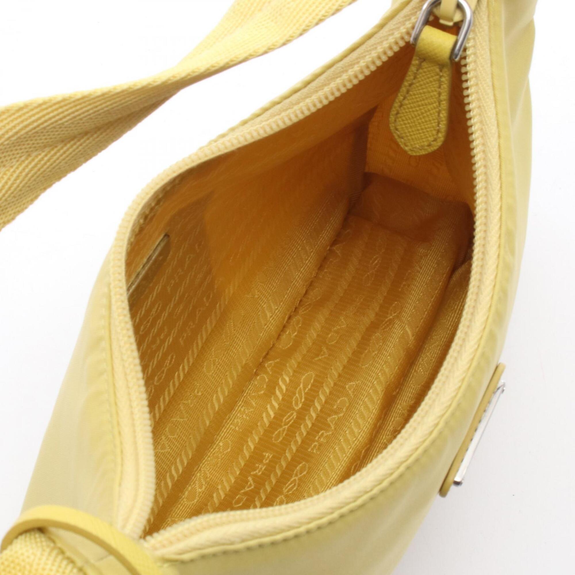 Prada Yellow Nylon Handbag (Pre-Owned)