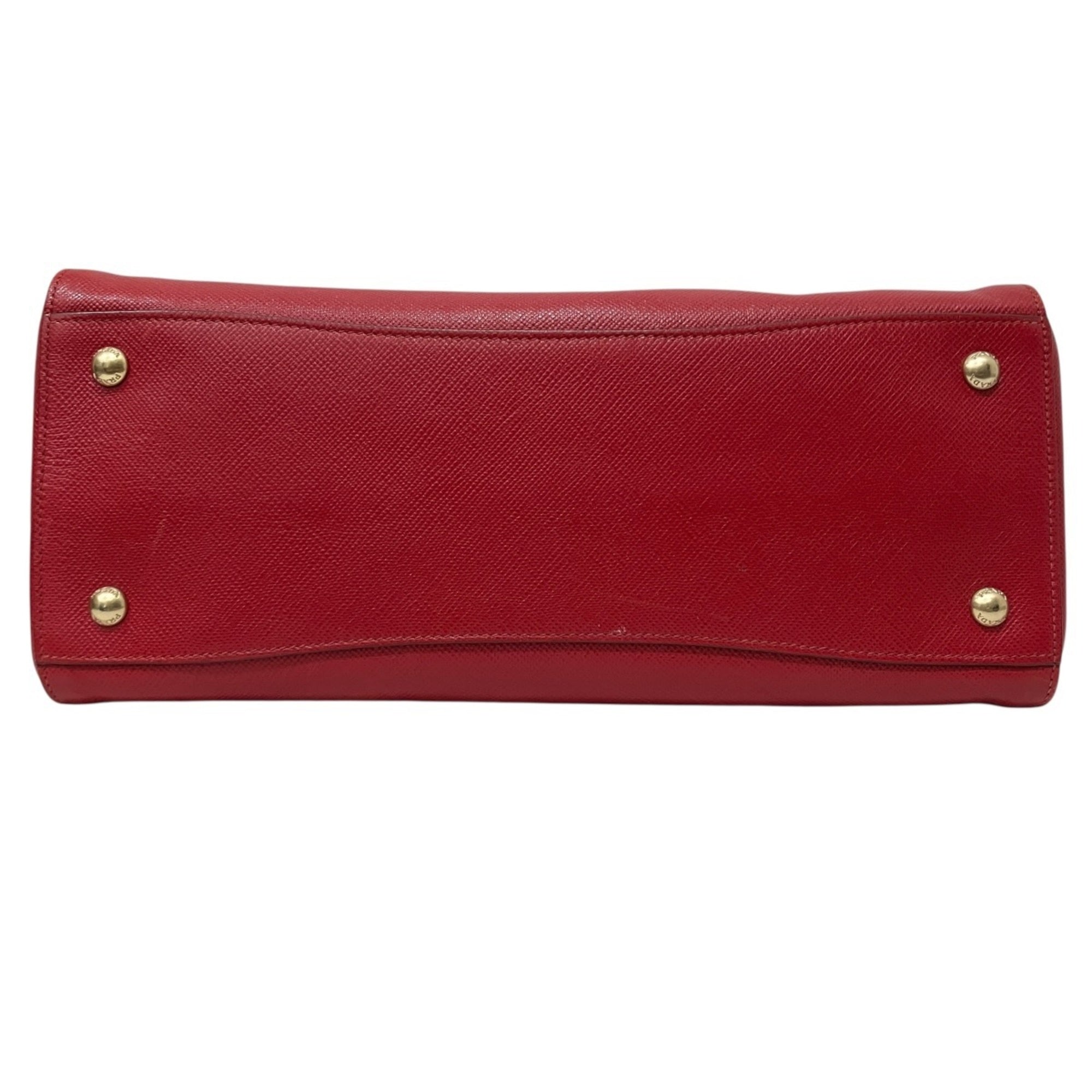 Prada Bordeaux Leather Shoulder Bag (Pre-Owned)