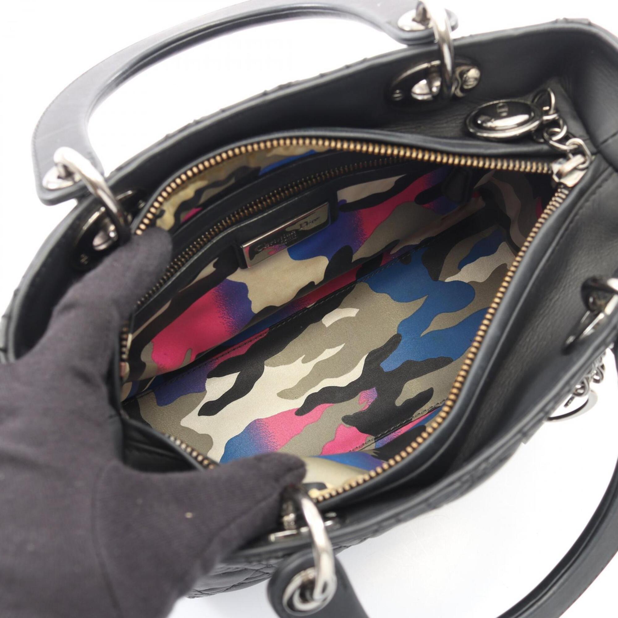 Christian Dior Black Leather Handbag (Pre-Owned)