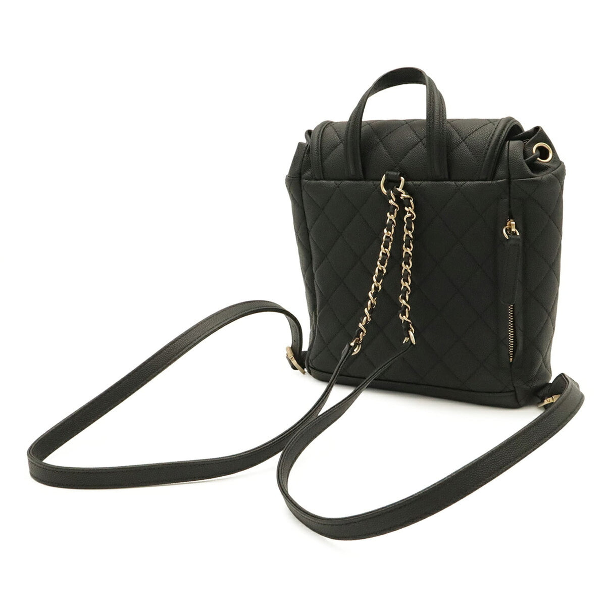 Chanel Black Grained Calfskin Backpack (Pre-Owned)