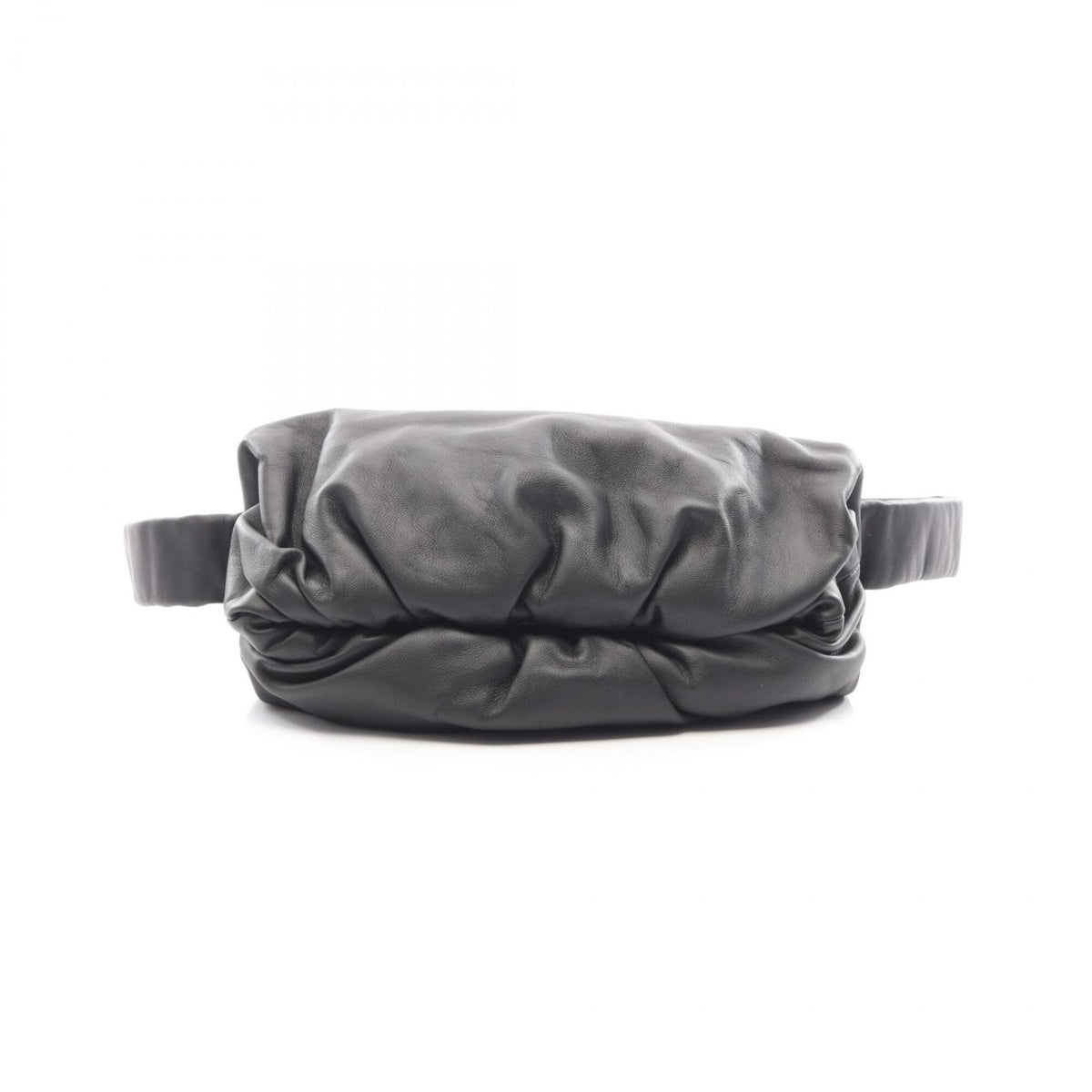 Bottega Veneta Black Leather Fanny Pack Pouch (Pre-Owned)