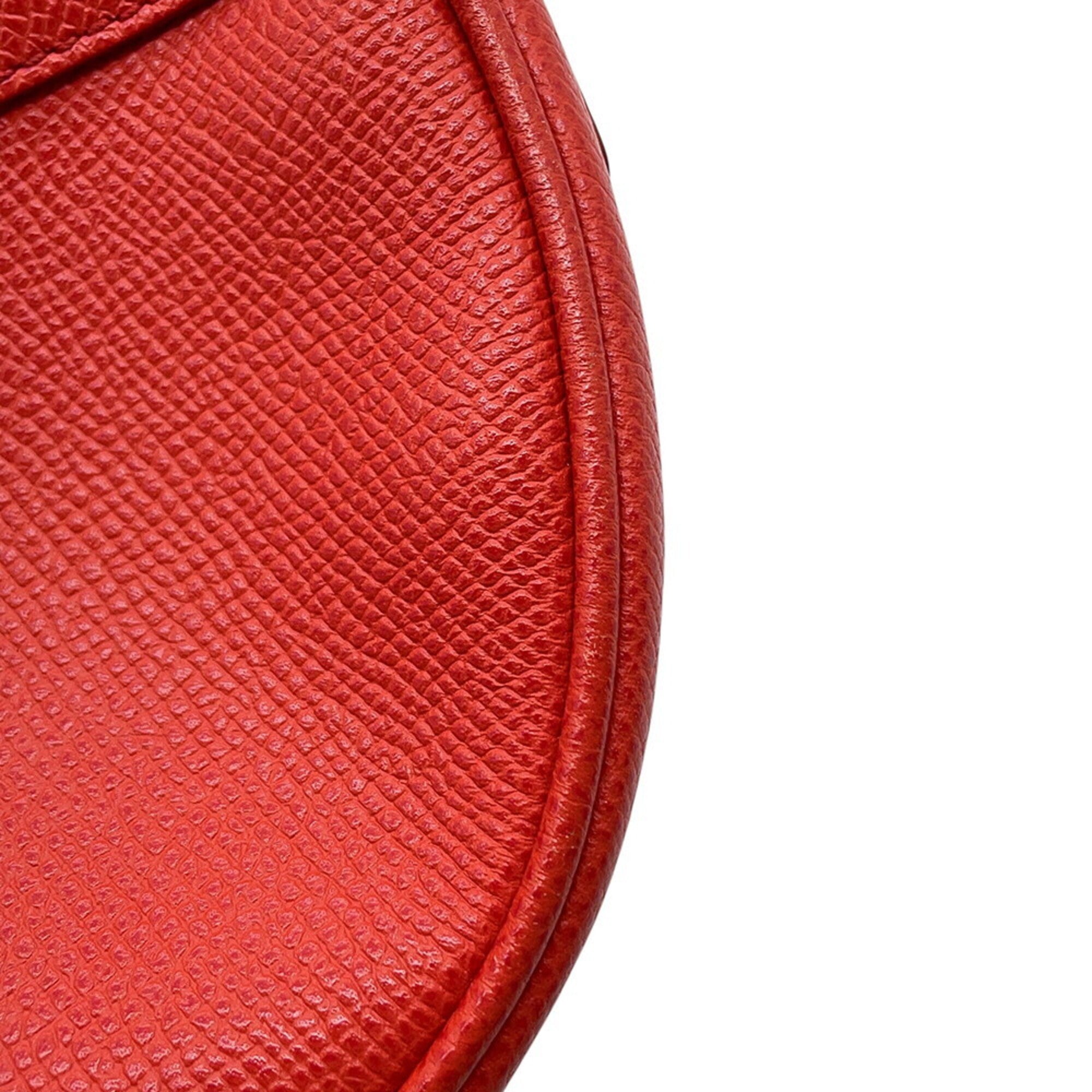 Salvatore Ferragamo Red Color Leather Shoulder Bag Sling Bag (Pre-Owned)