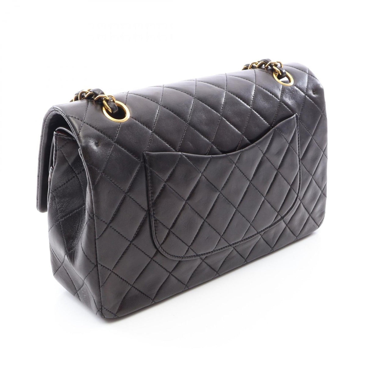 Chanel Black Leather Handbag Shoulder Bag (Pre-Owned)