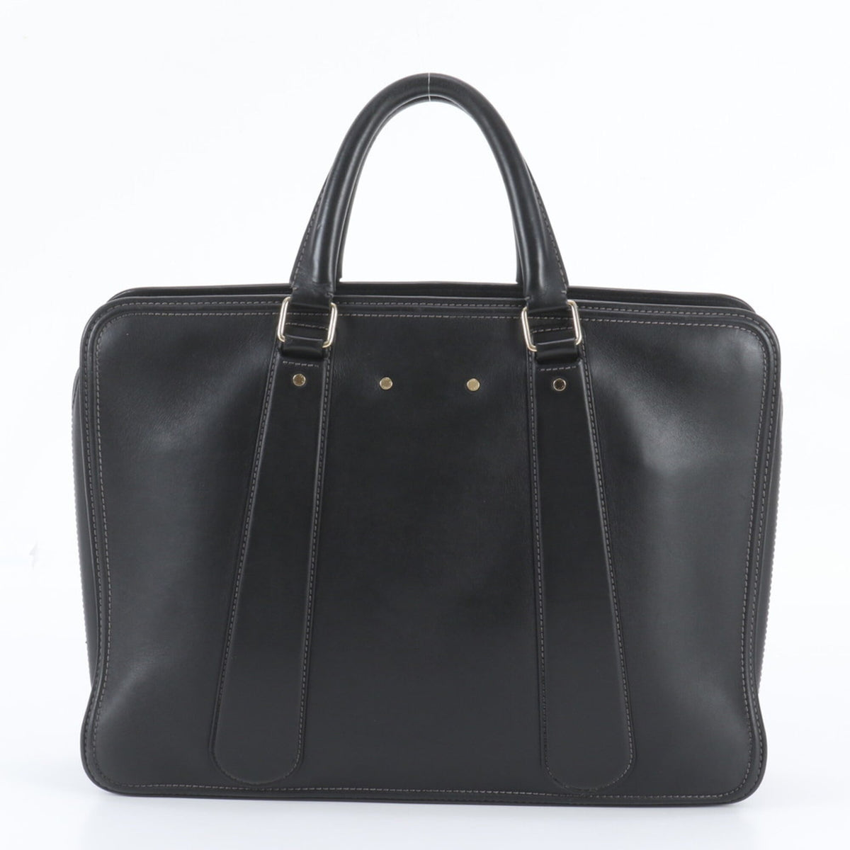 Louis Vuitton Noir Leather Briefcase (Pre-Owned)